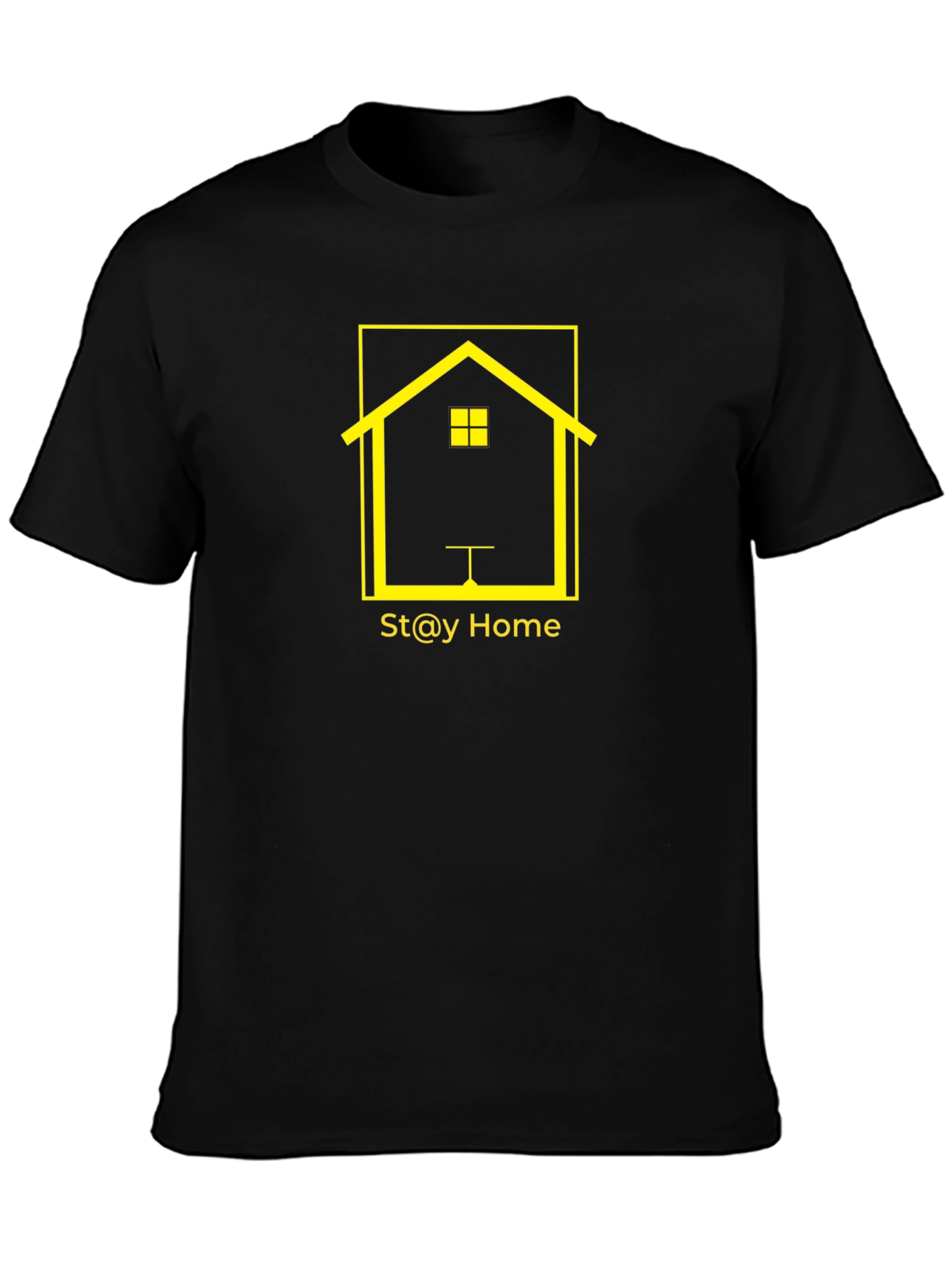 Stay Home Graphic T-Shirt - Black