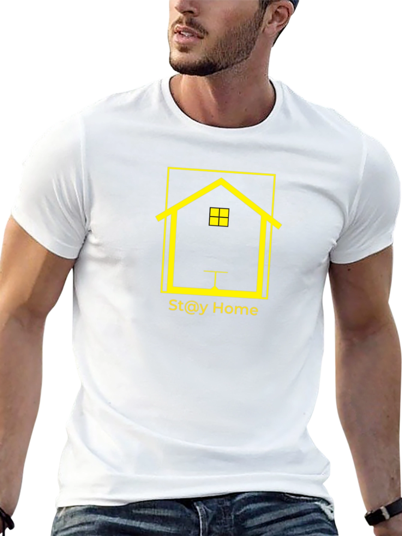 Stay Home Graphic T-Shirt - Black