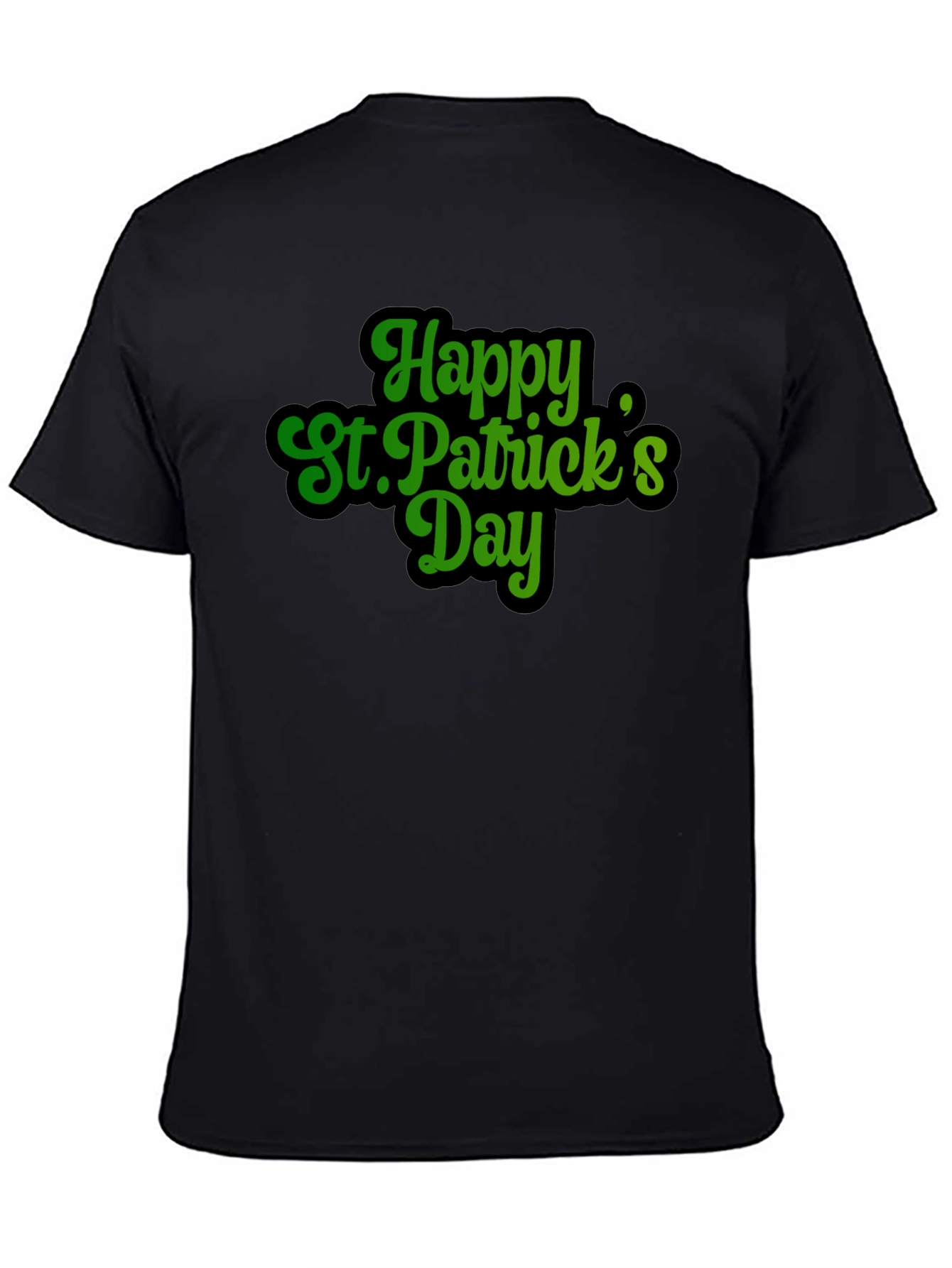 Happy St. Patricks Day Black T-Shirt