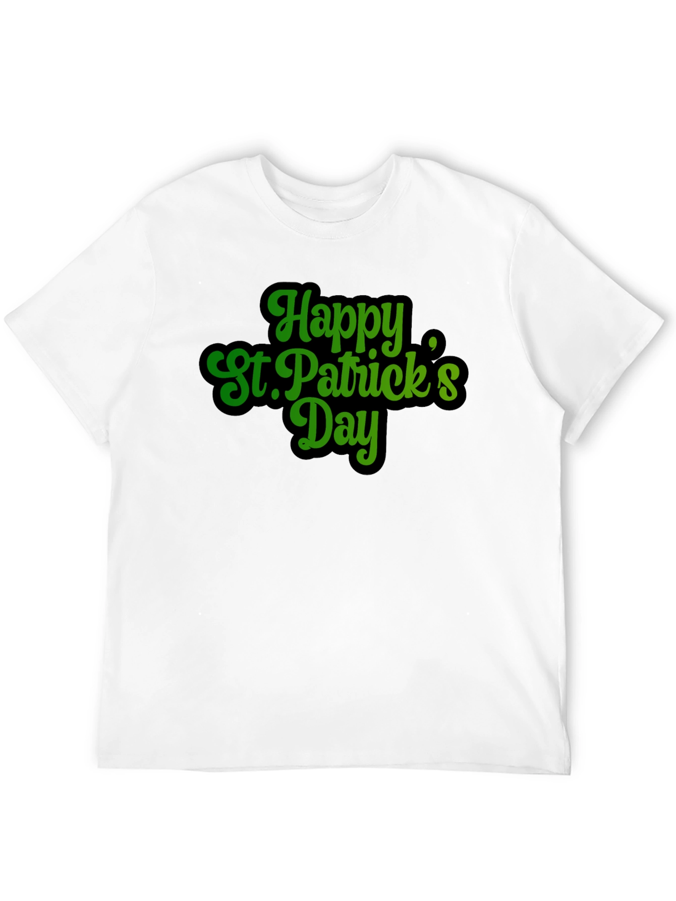 Happy St. Patricks Day Black T-Shirt