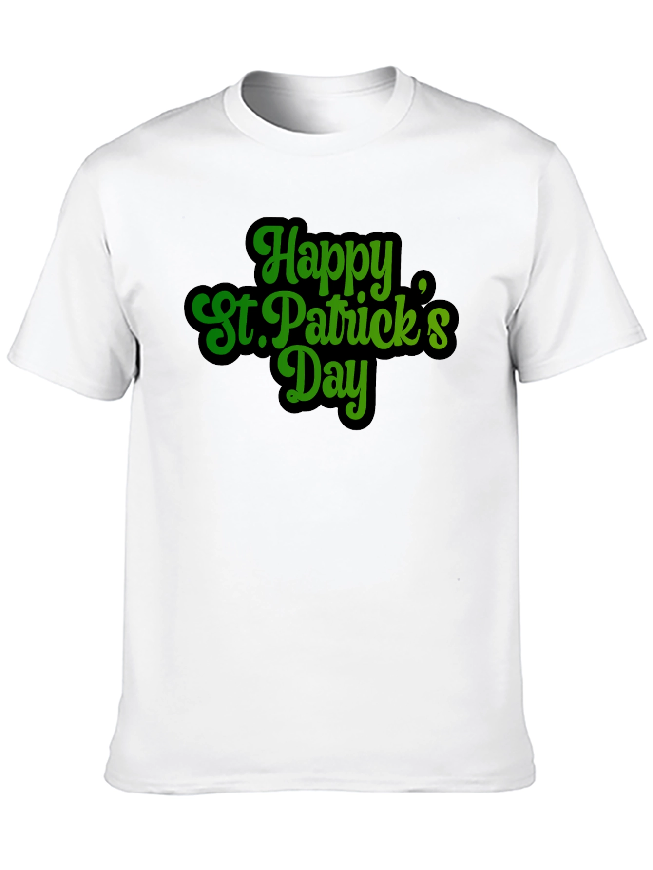 Happy St. Patricks Day Black T-Shirt