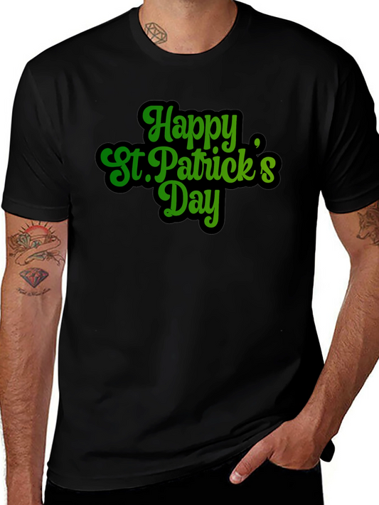 Happy St. Patricks Day Black T-Shirt