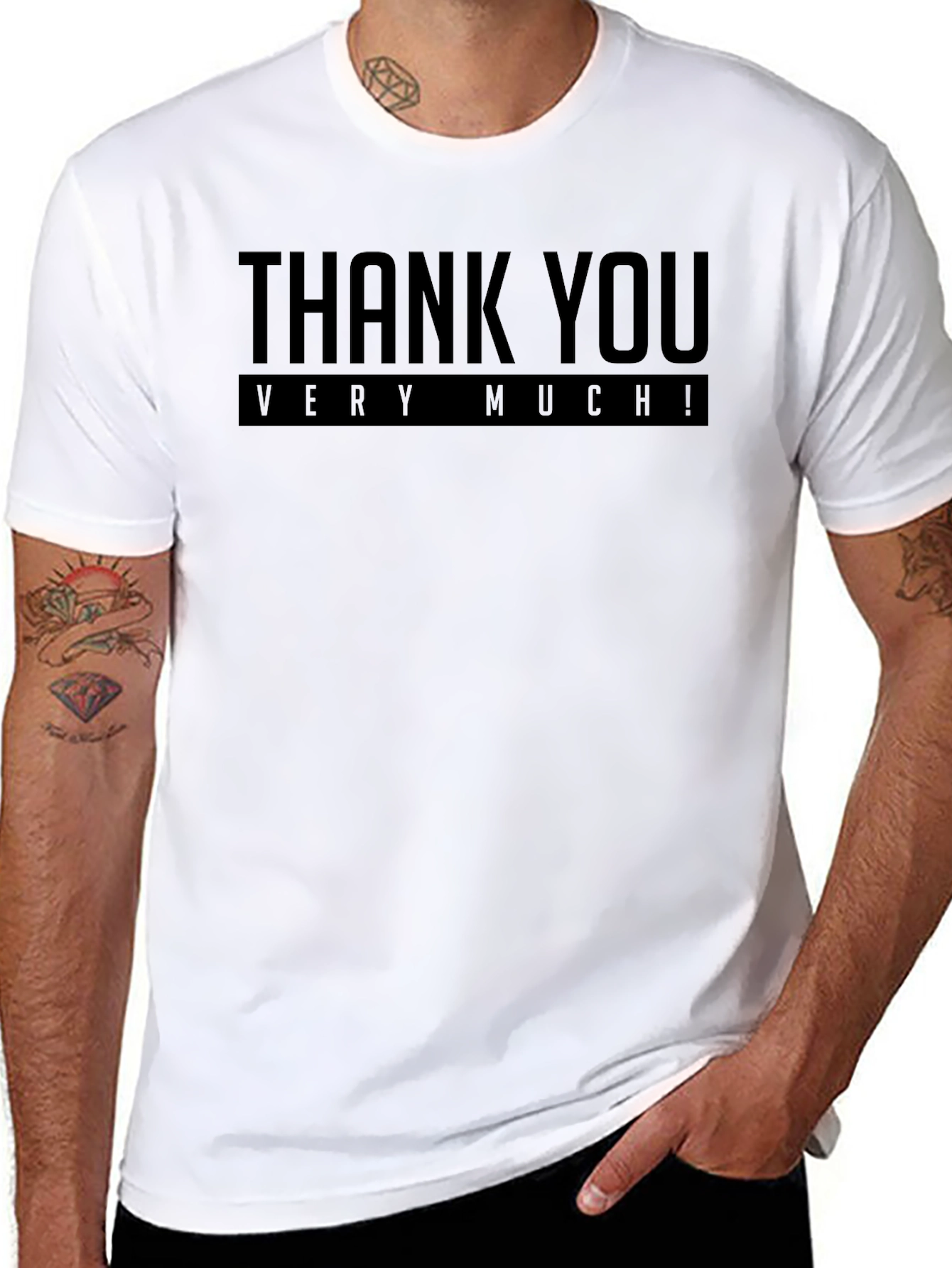 Thank You Very Much! Black Graphic Tee