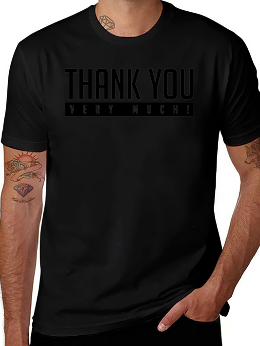 Thank You Very Much! Black Graphic Tee