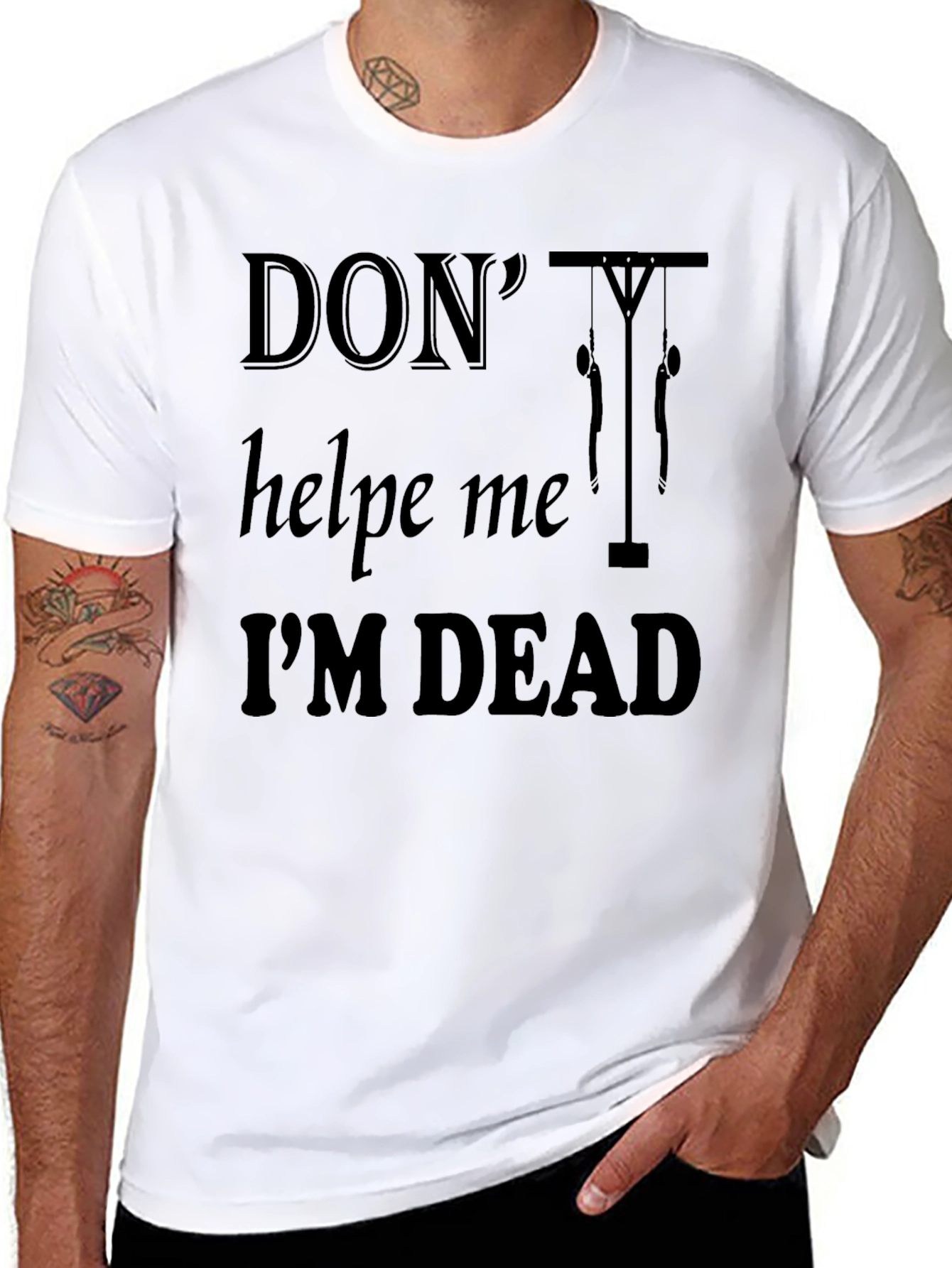 Dont Help Me Im Dead Funny Graphic T-Shirt
