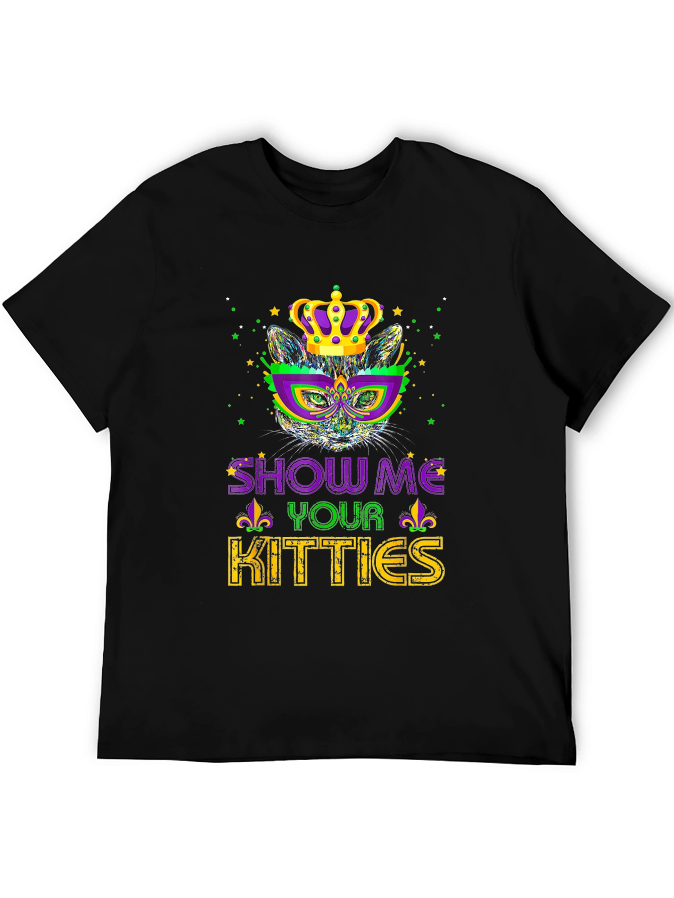 Mardi Gras Cat Tee - Show Me Your Kitties