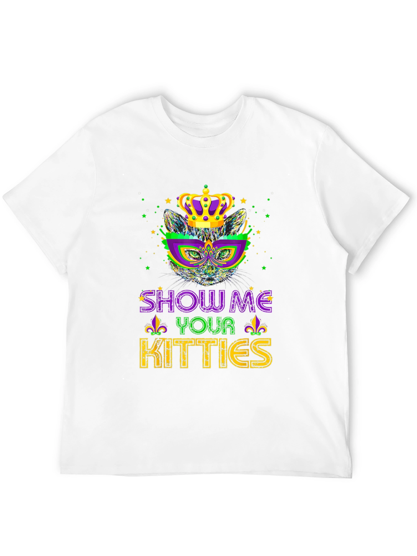 Mardi Gras Cat Tee - Show Me Your Kitties