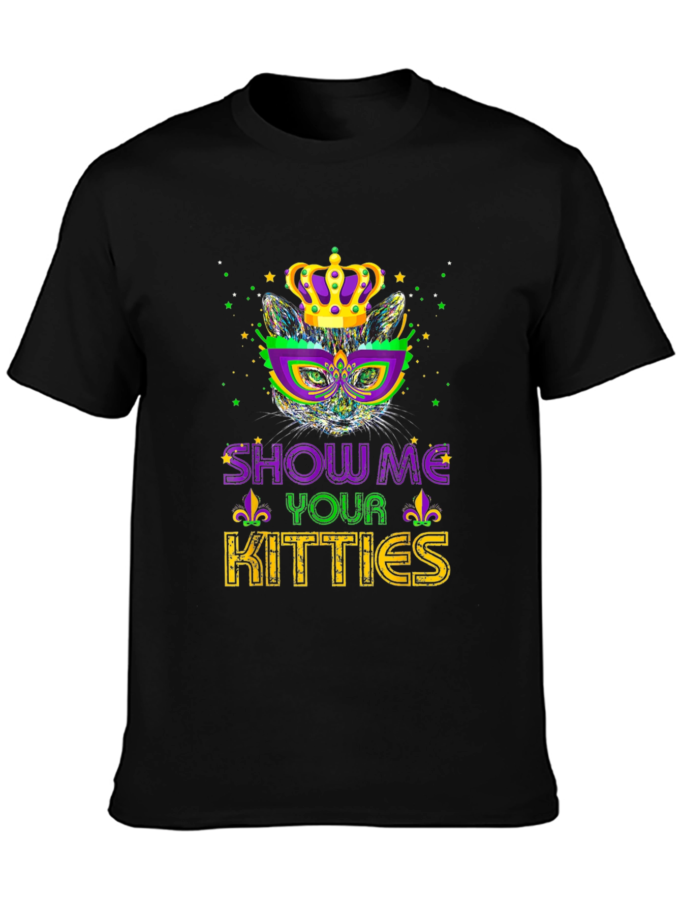 Mardi Gras Cat Tee - Show Me Your Kitties
