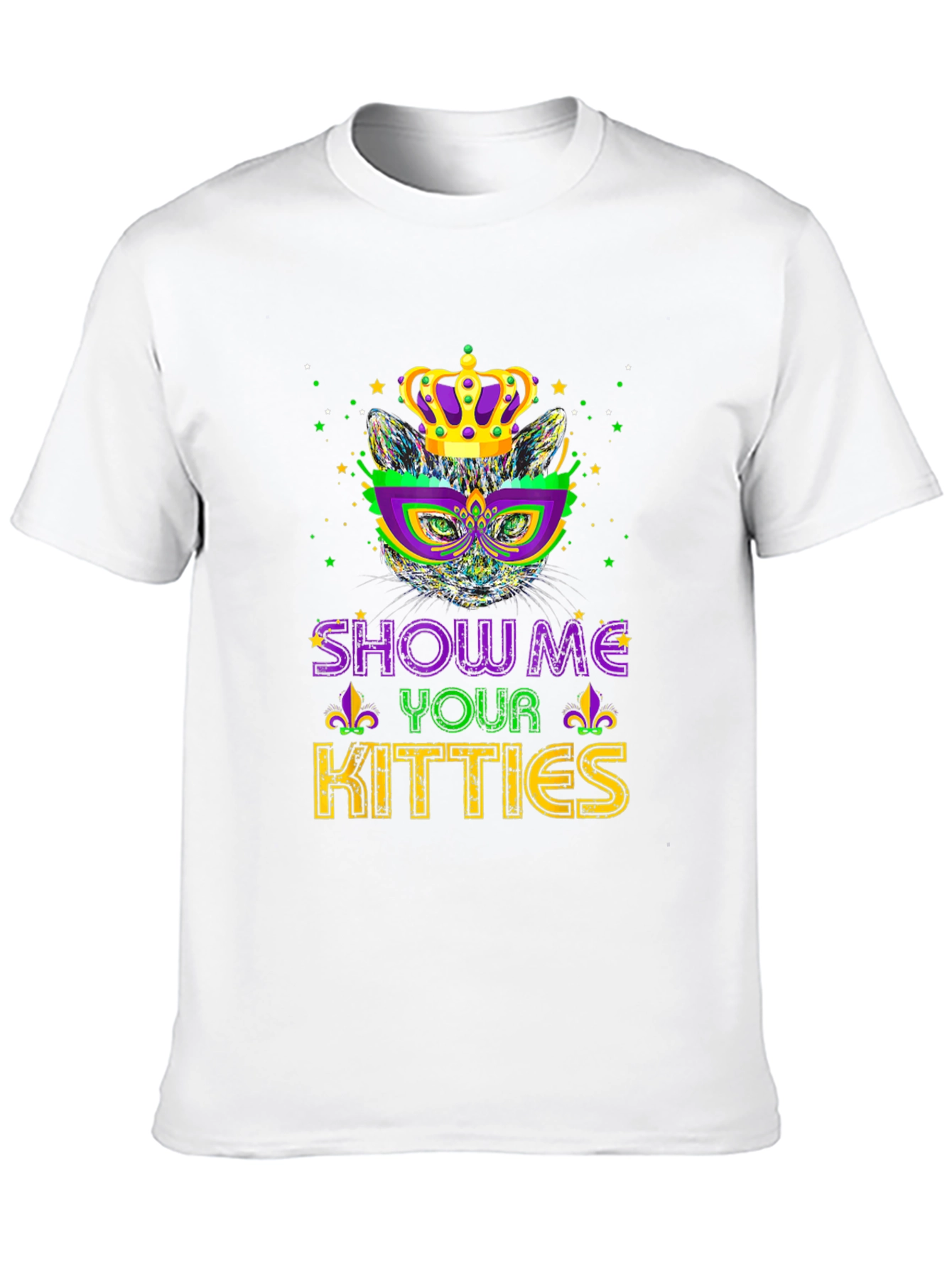 Mardi Gras Cat Tee - Show Me Your Kitties