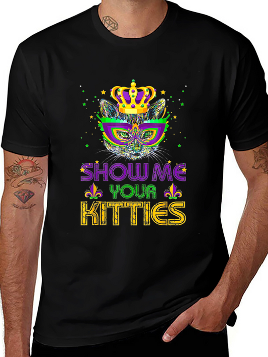Mardi Gras Cat Tee - Show Me Your Kitties