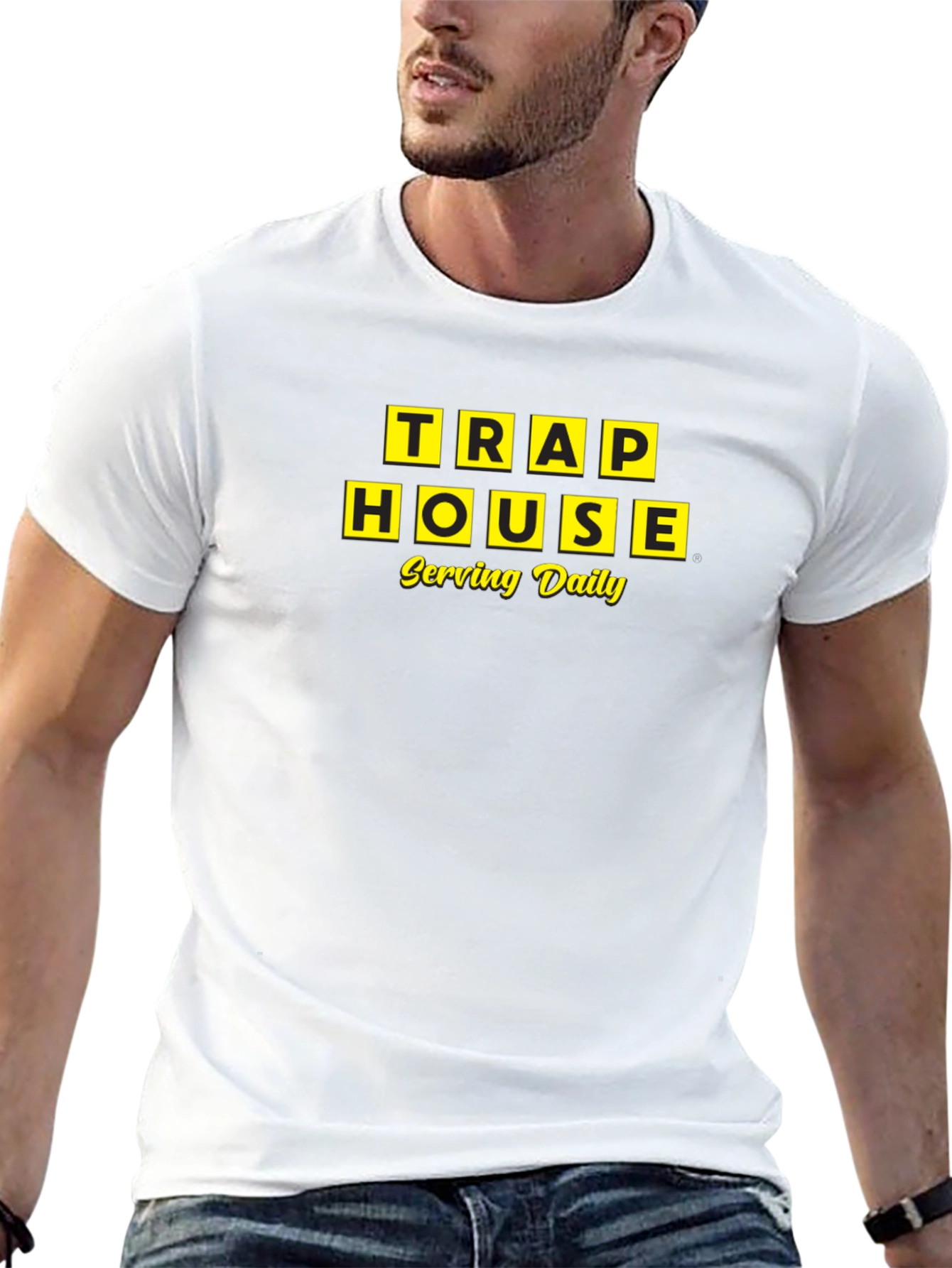Trap House Serving Daily Black T-Shirt