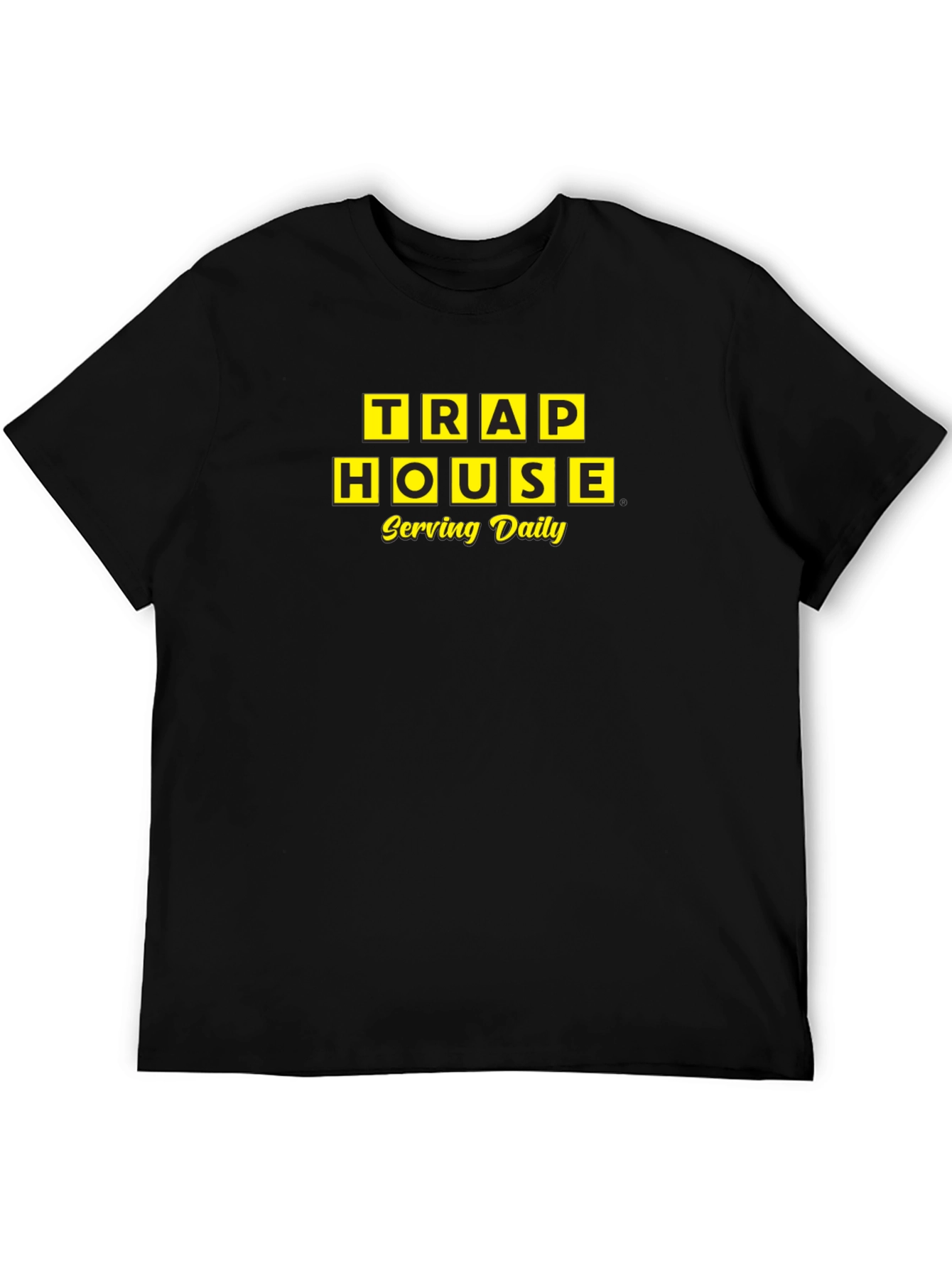 Trap House Serving Daily Black T-Shirt
