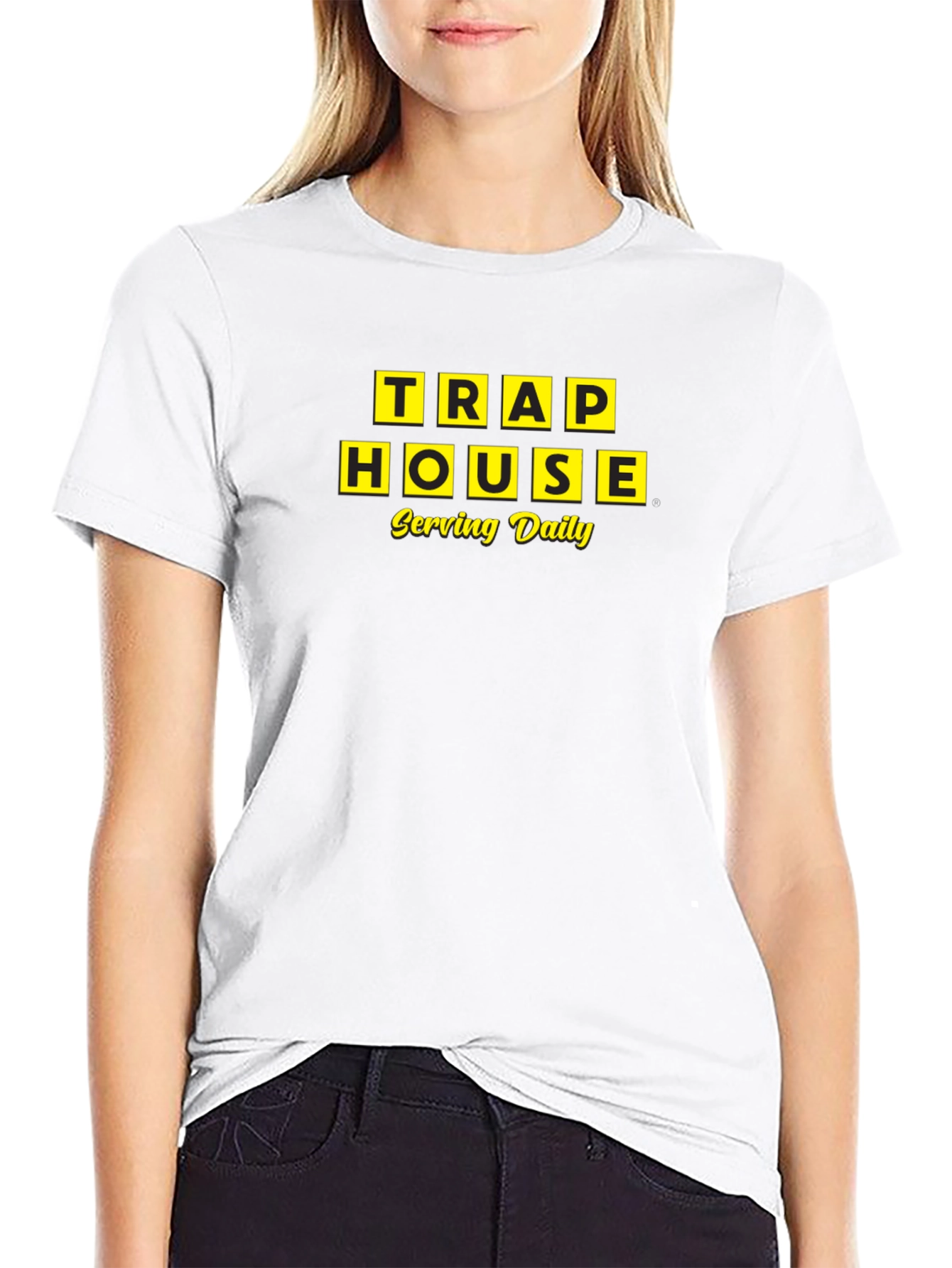 Trap House Serving Daily Black T-Shirt