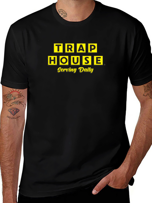 Trap House Serving Daily Black T-Shirt