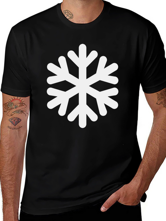 Snowflake Graphic Black T-Shirt - Winter Holiday Tee