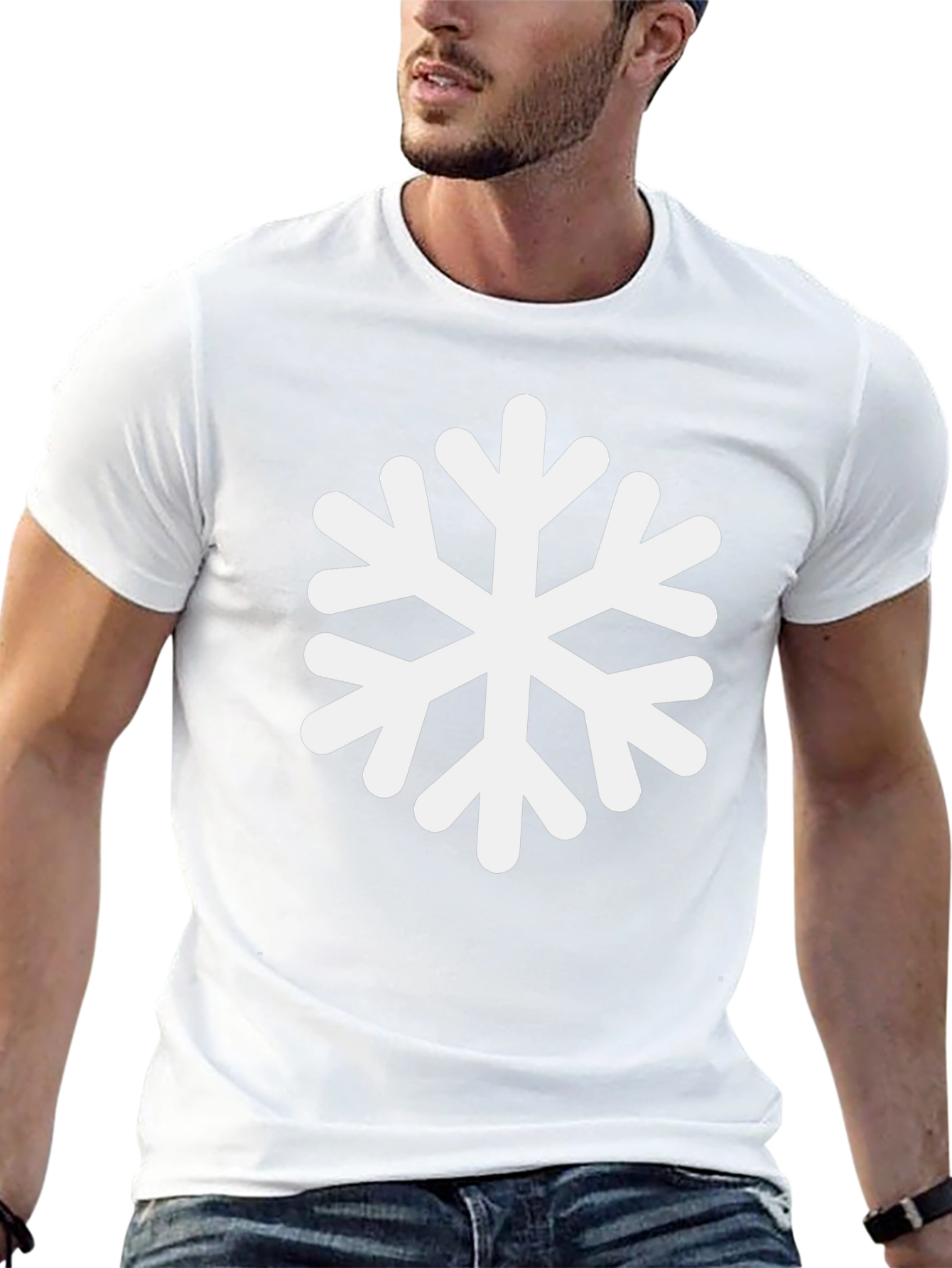 Snowflake Graphic Black T-Shirt - Winter Holiday Tee
