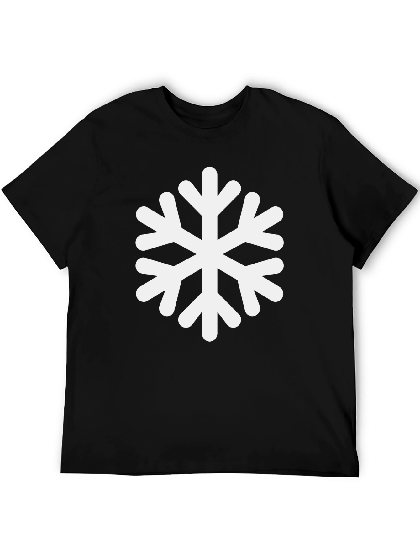 Snowflake Graphic Black T-Shirt - Winter Holiday Tee