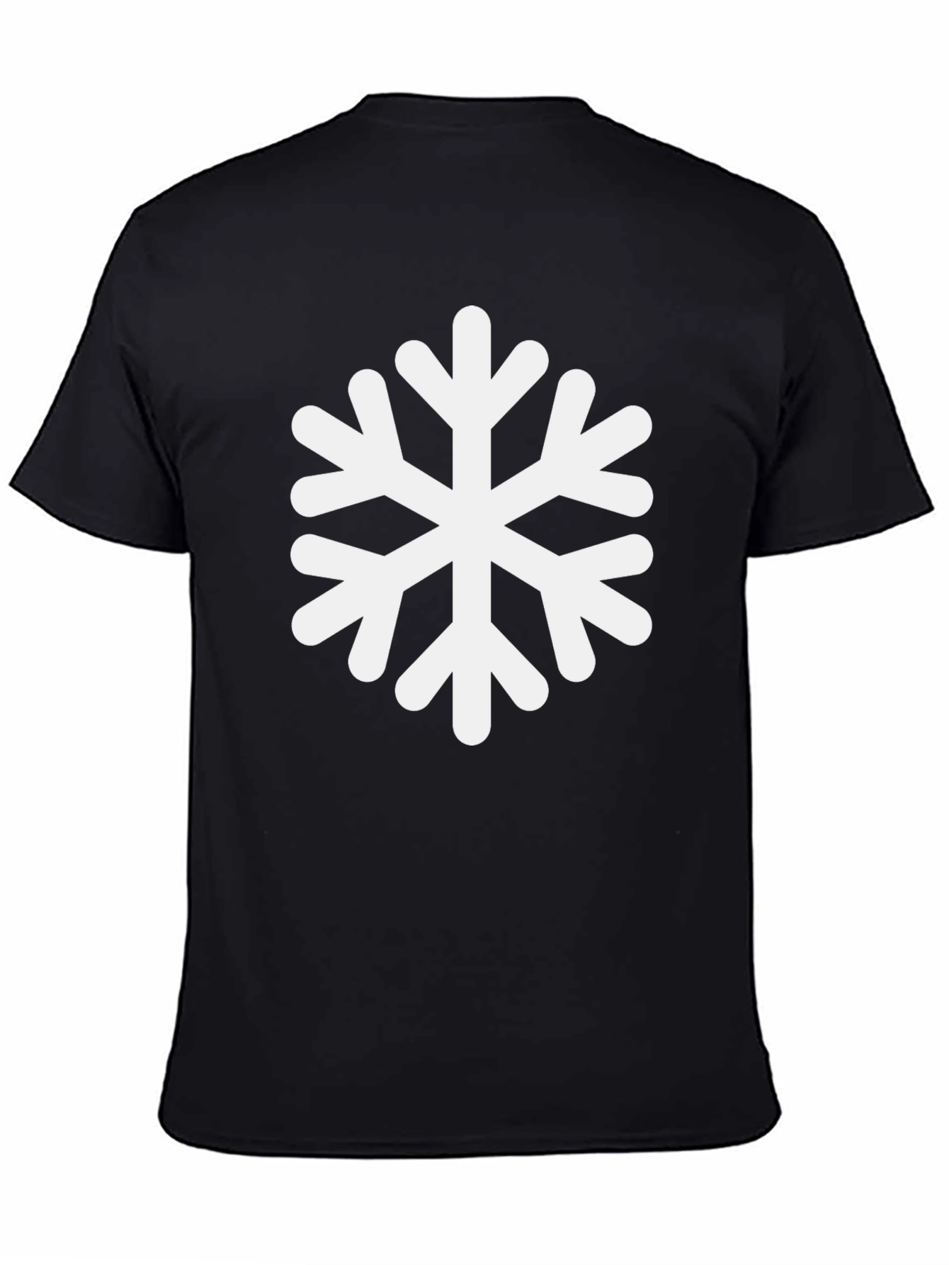 Snowflake Graphic Black T-Shirt - Winter Holiday Tee