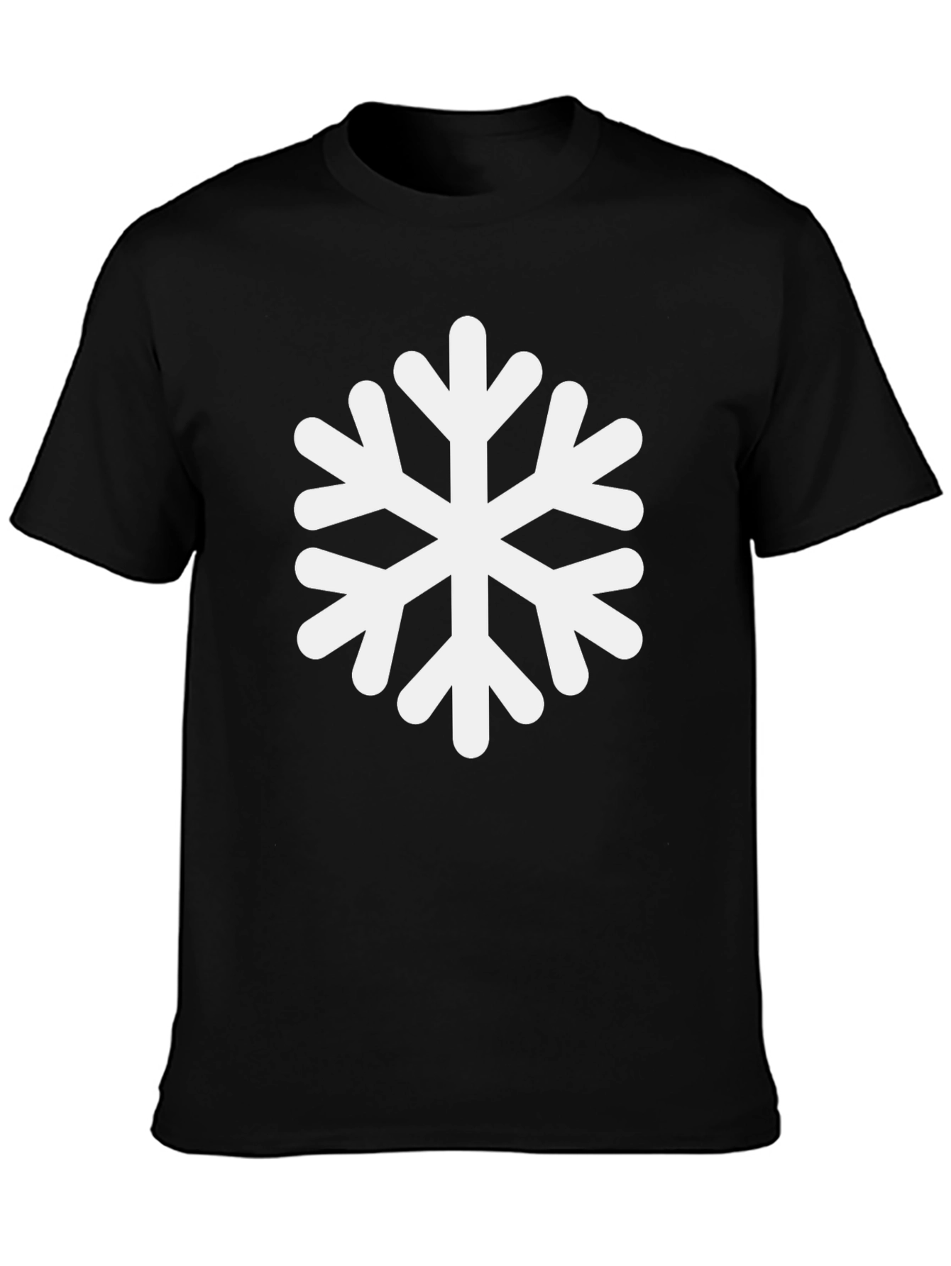Snowflake Graphic Black T-Shirt - Winter Holiday Tee