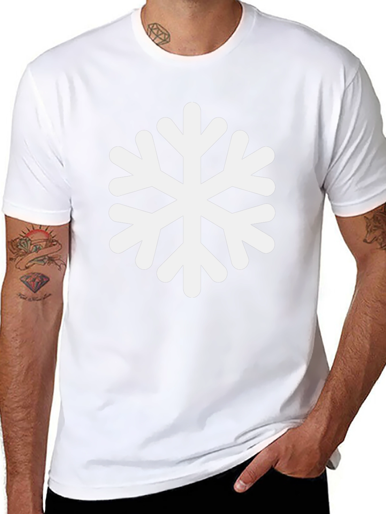 Snowflake Graphic Black T-Shirt - Winter Holiday Tee