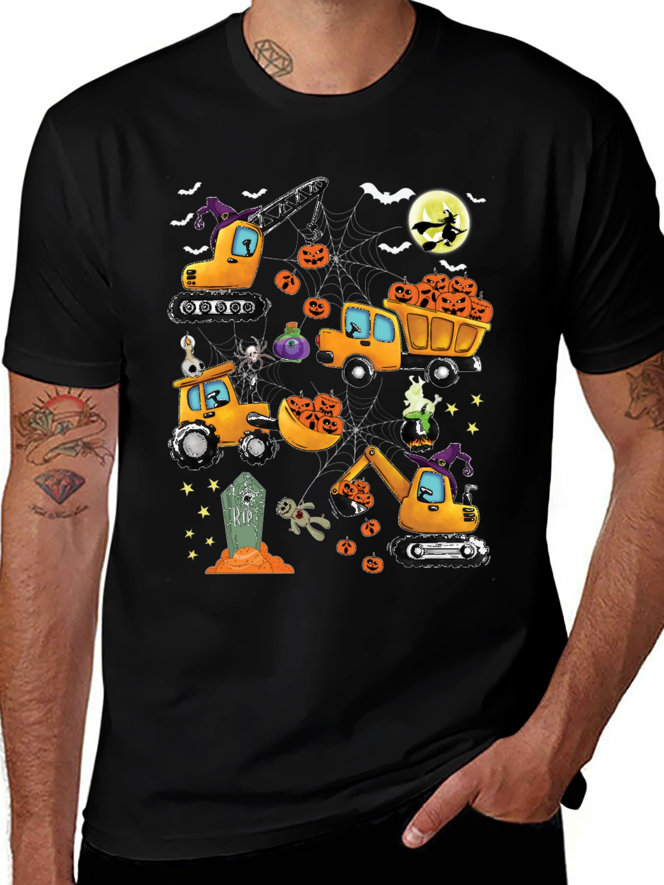 Halloween Construction Truck T-Shirt