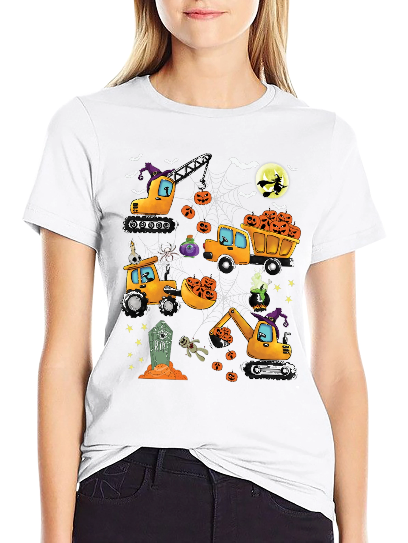 Halloween Construction Truck T-Shirt