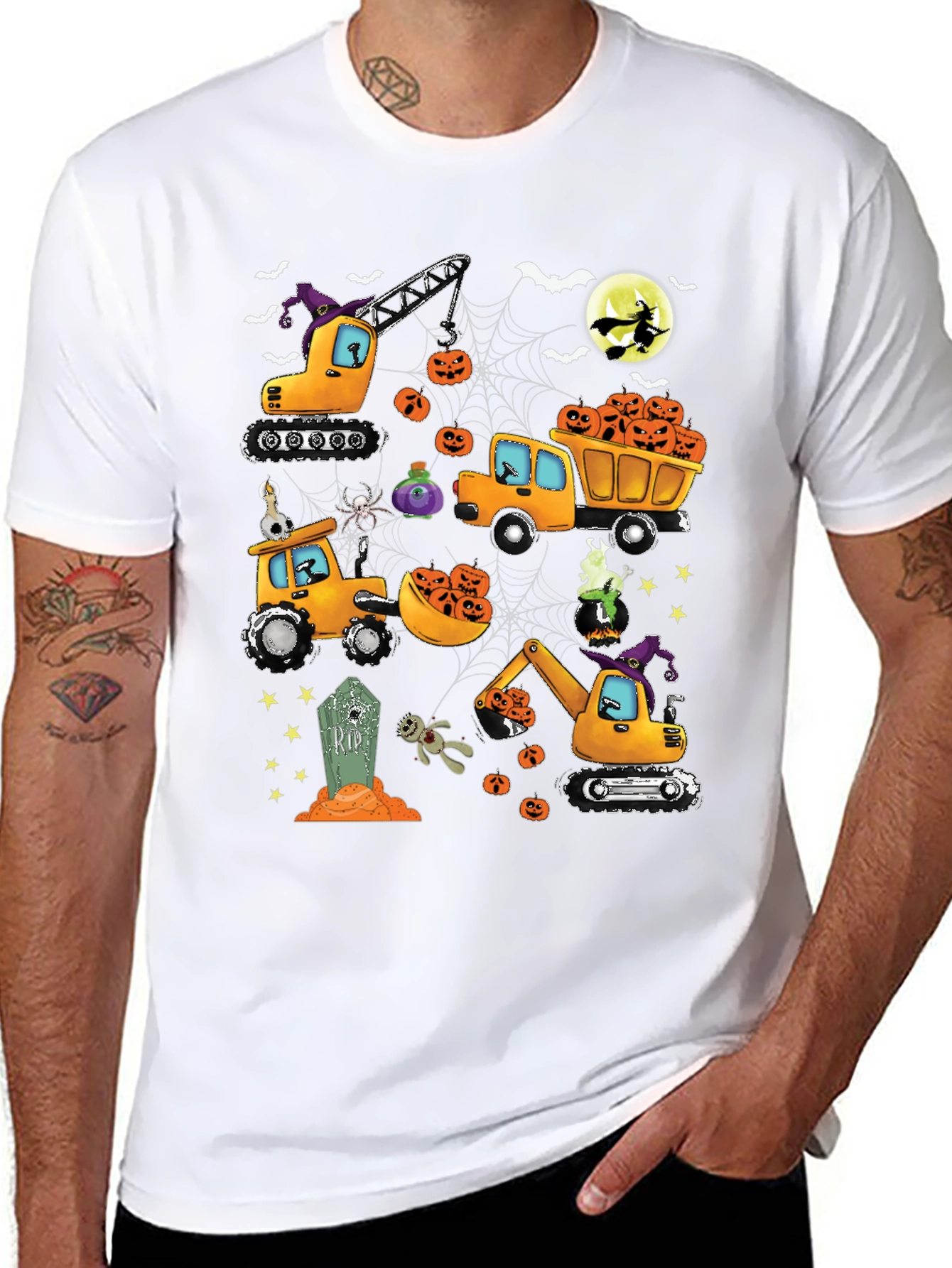 Halloween Construction Truck T-Shirt