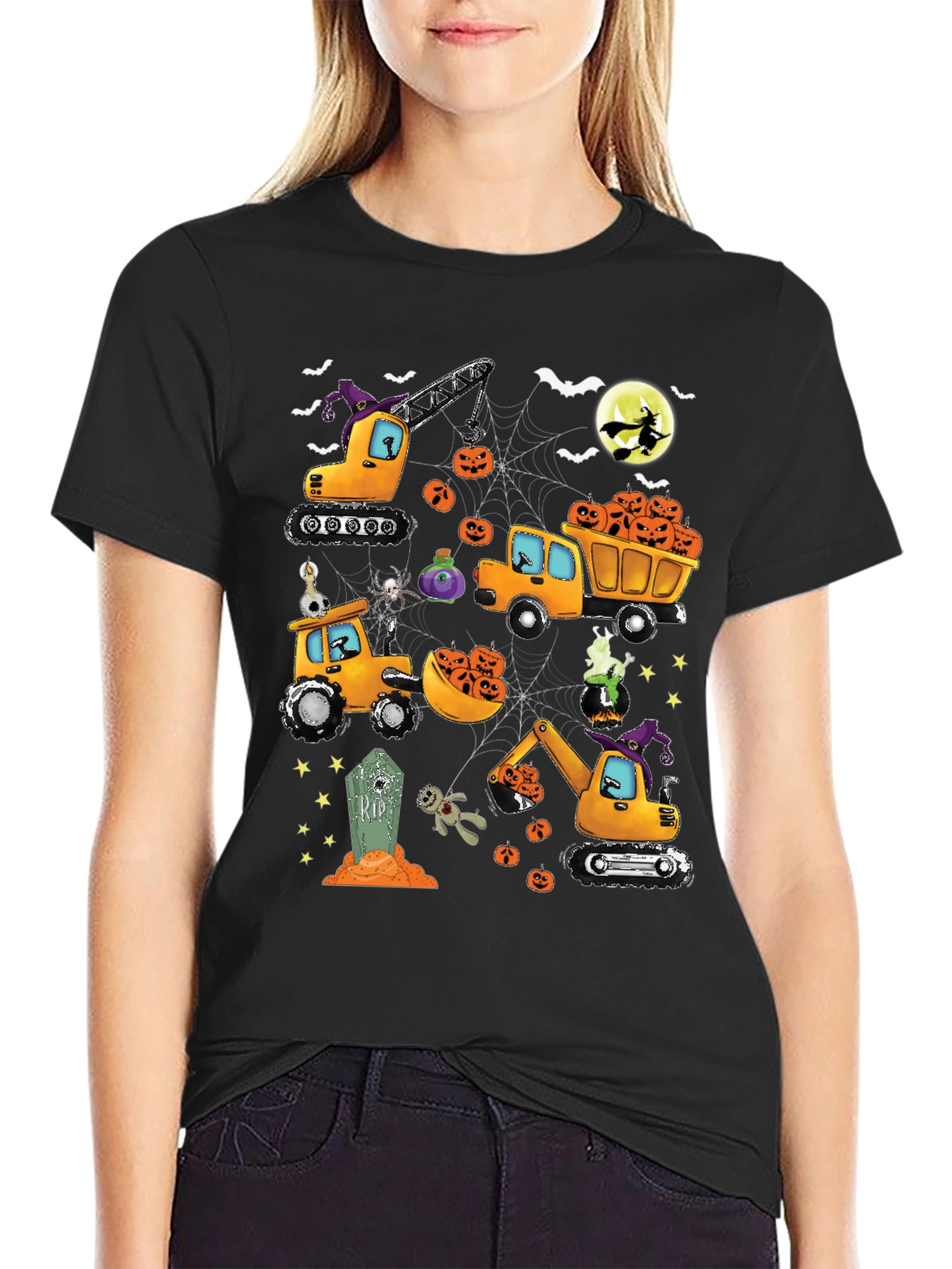 Halloween Construction Truck T-Shirt