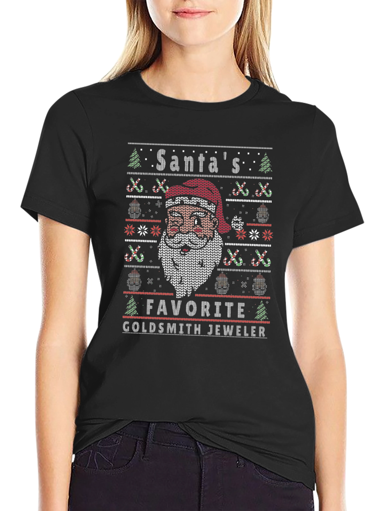 Santas Favorite Goldsmith Jeweler Christmas T-Shirt