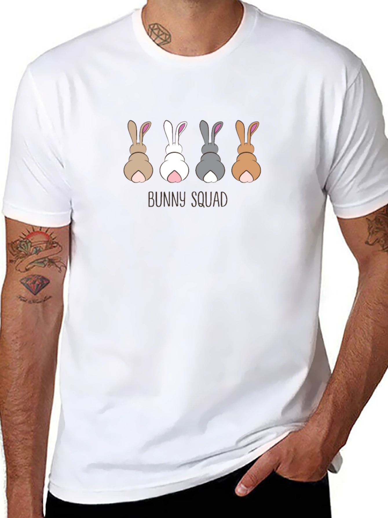 Bunny Squad Graphic Tee - Cute Easter T-Shirt