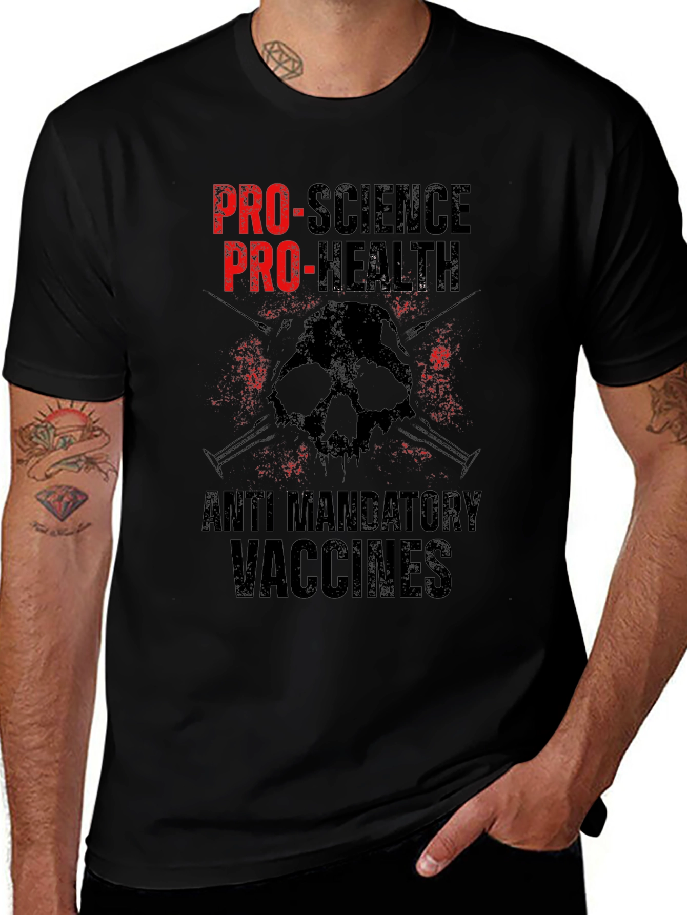 Pro-Science Pro-Health Anti-Mandatory Vaccines Graphic Tee