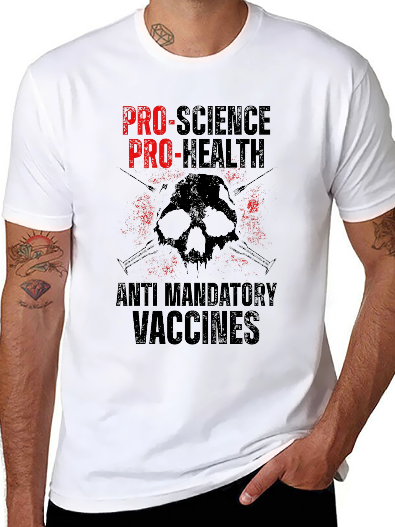 Pro-Science Pro-Health Anti-Mandatory Vaccines Graphic Tee
