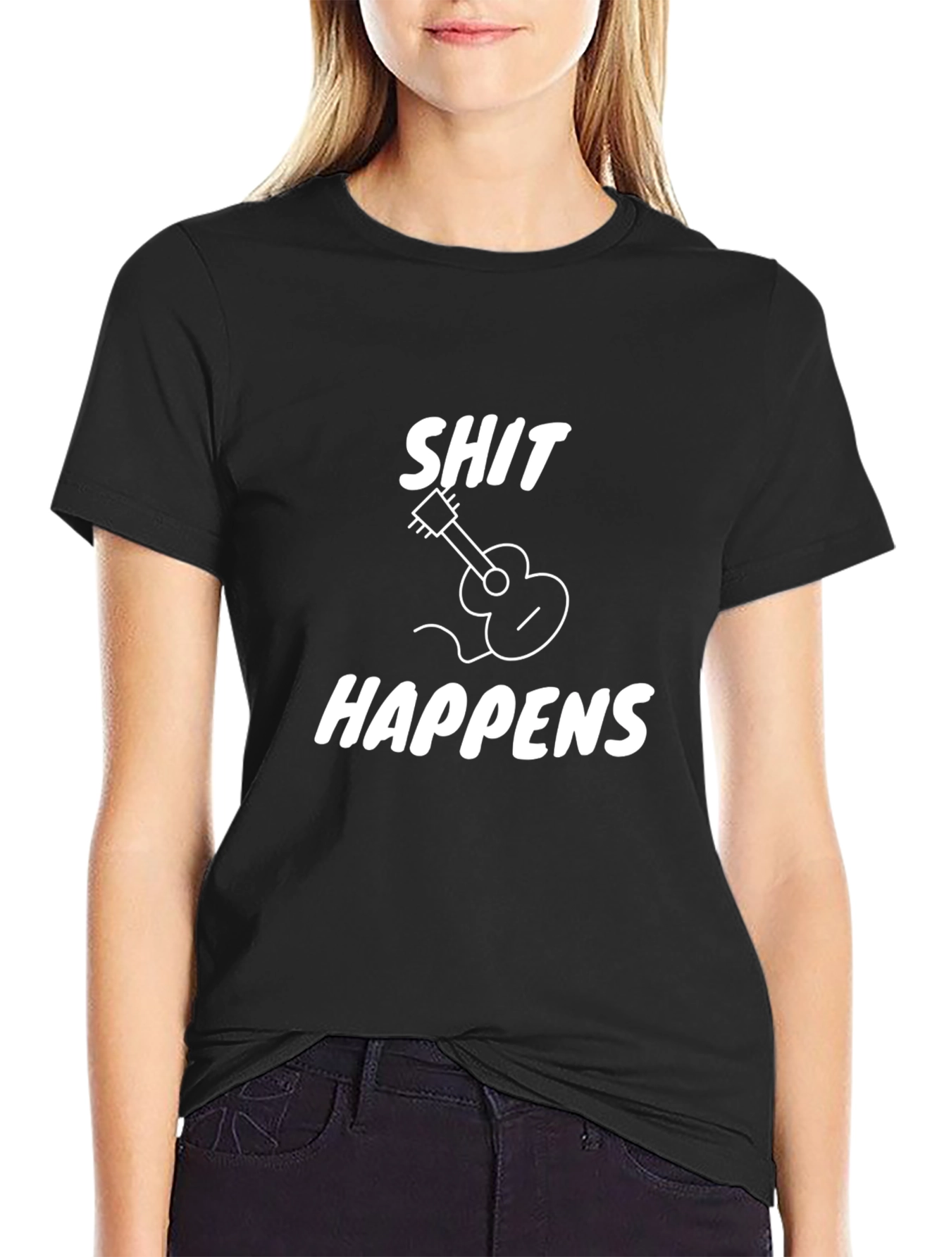 Shit Happens Guitar Graphic T-Shirt