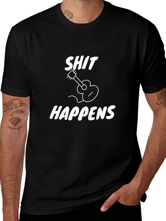 Shit Happens Guitar Graphic T-Shirt