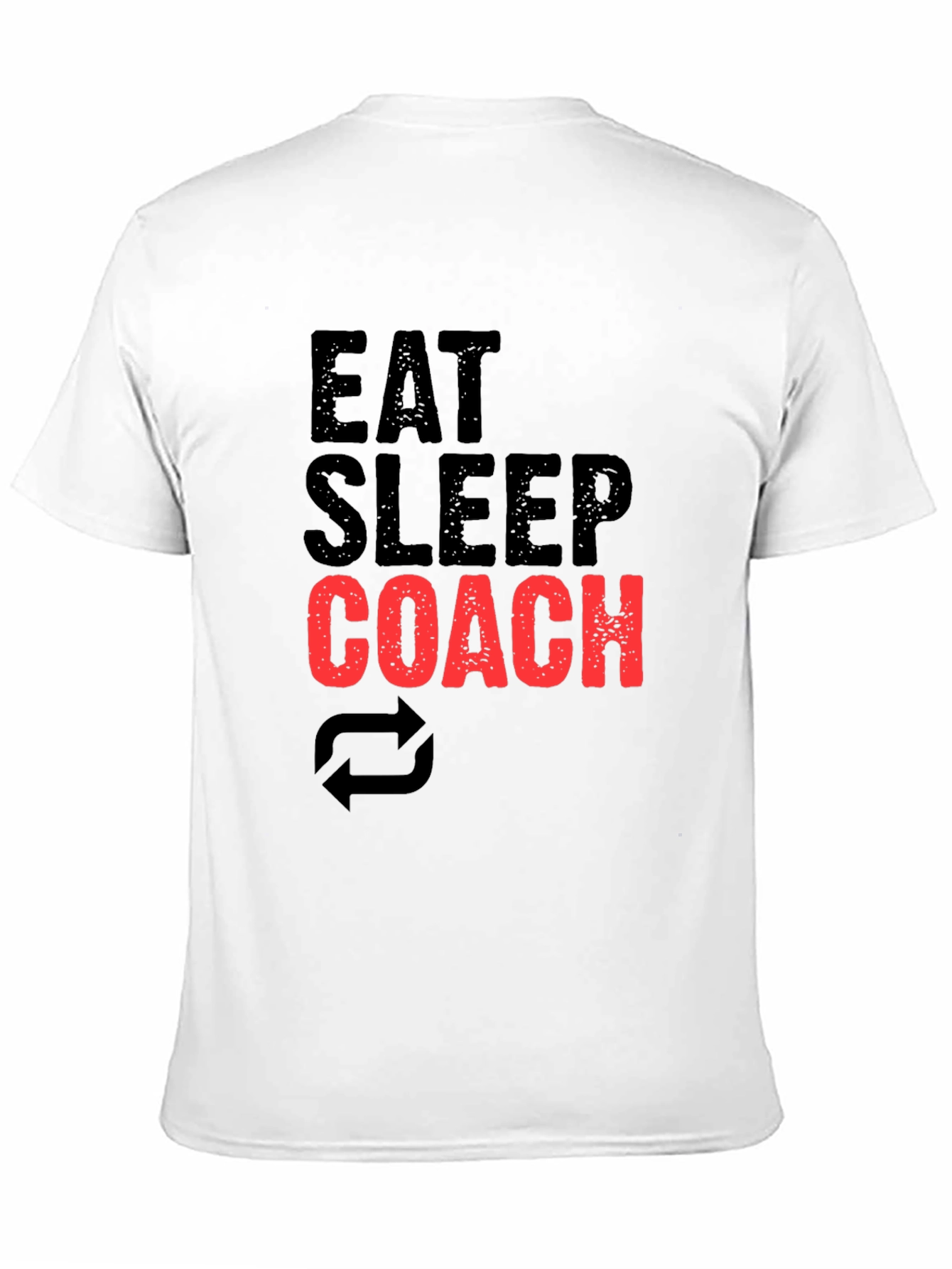 Eat Sleep Coach Black Graphic T-Shirt