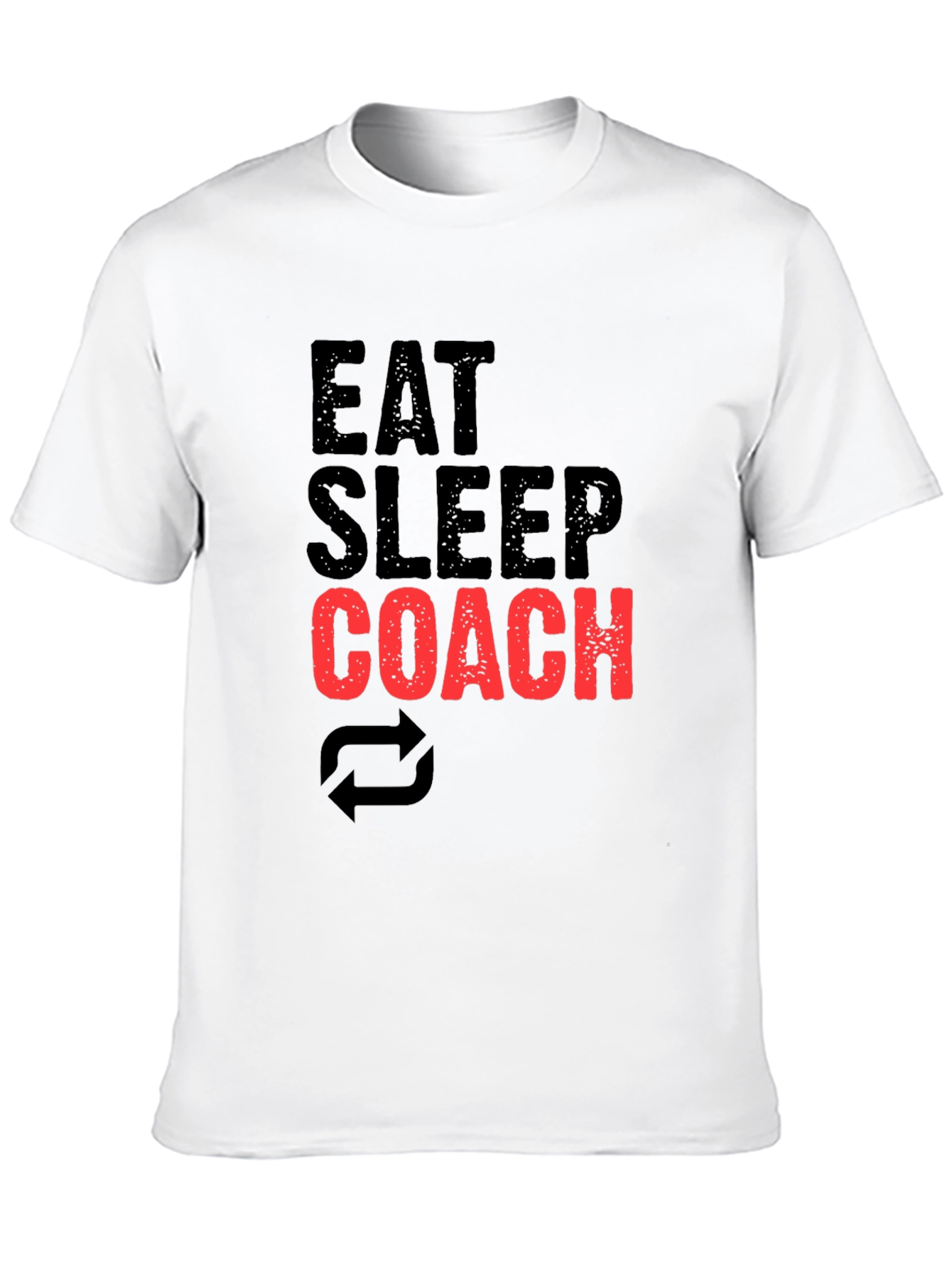 Eat Sleep Coach Black Graphic T-Shirt