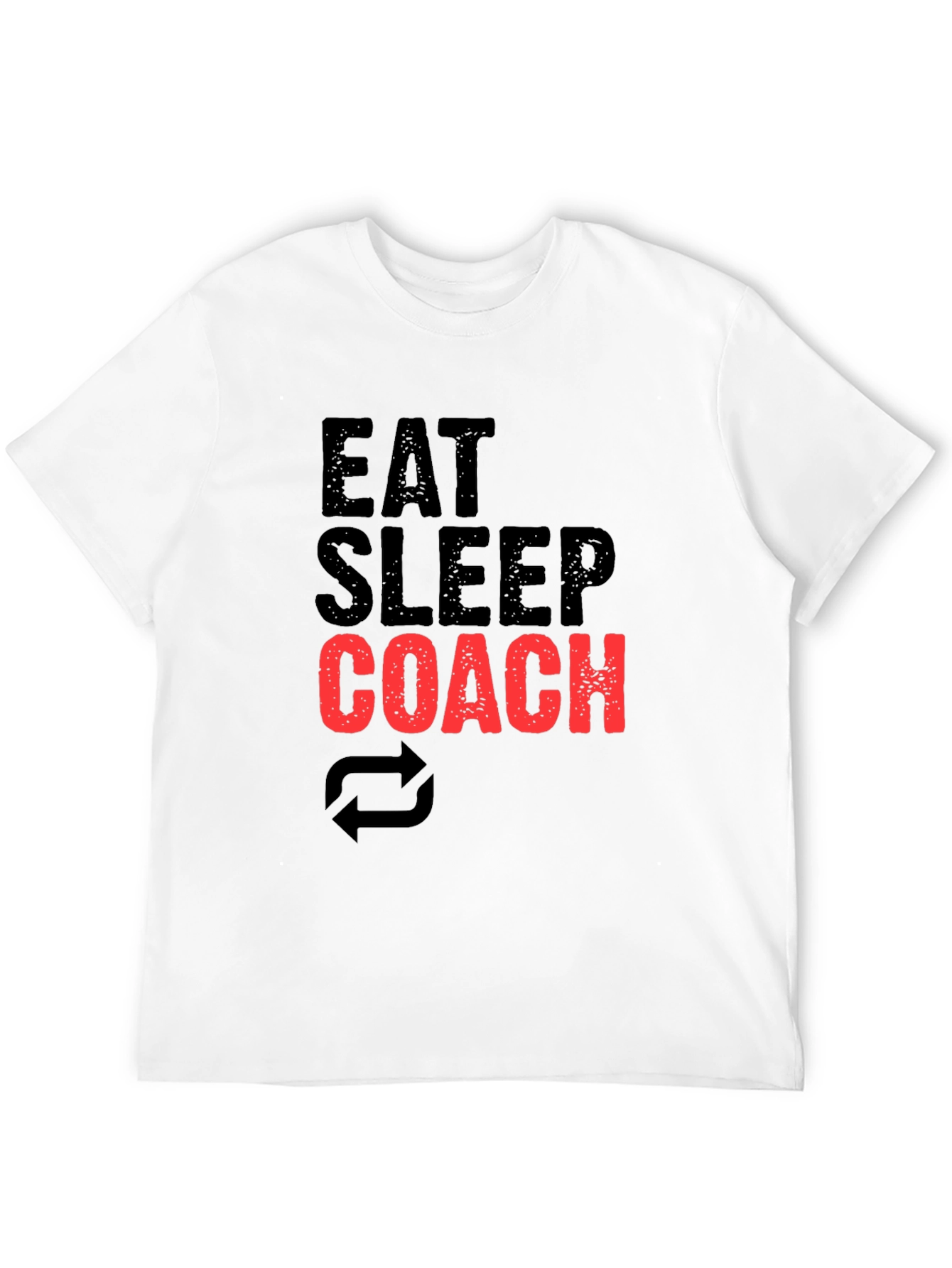Eat Sleep Coach Black Graphic T-Shirt