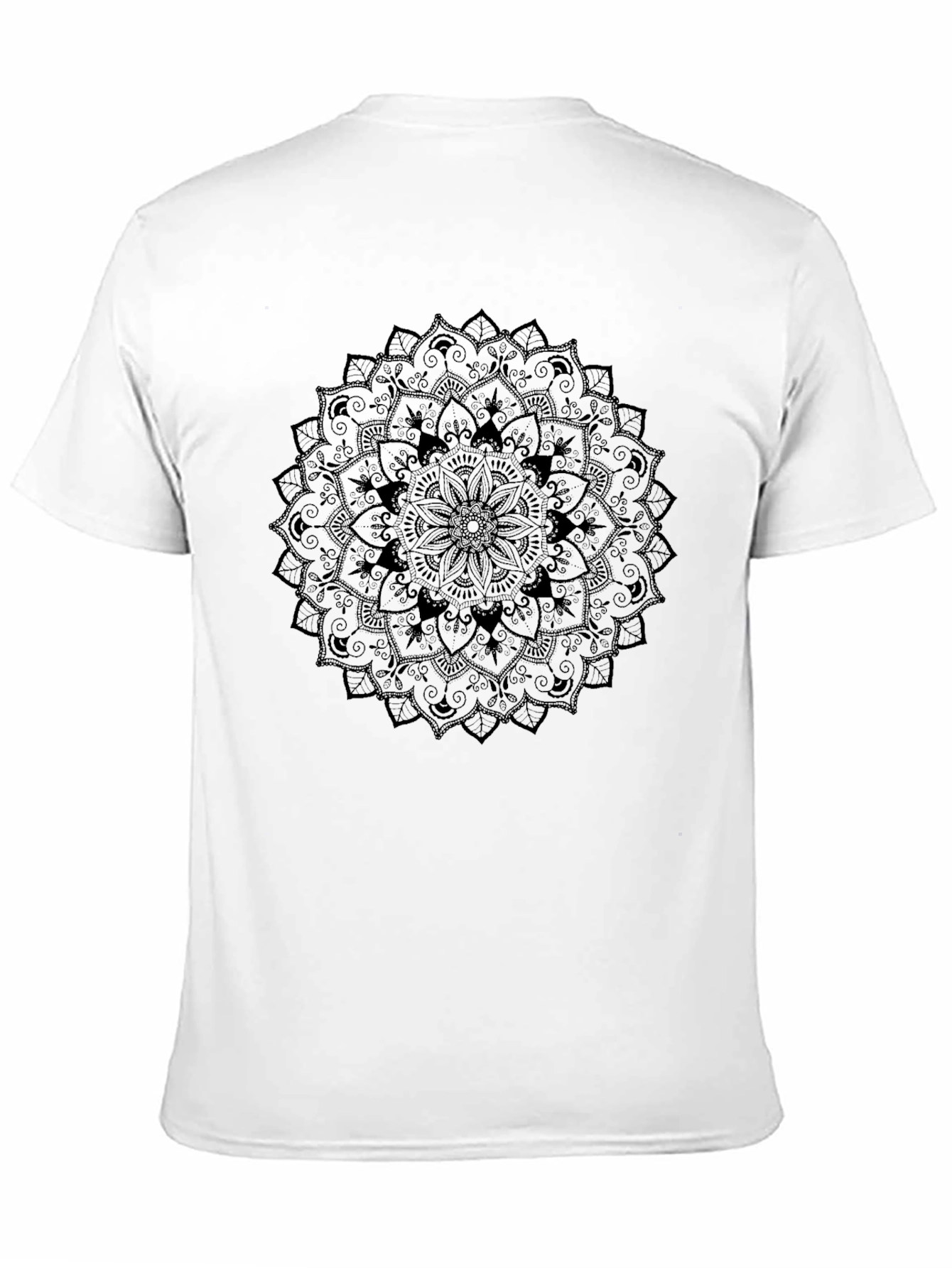 Black Mandala Graphic Tee - Relaxed Fit