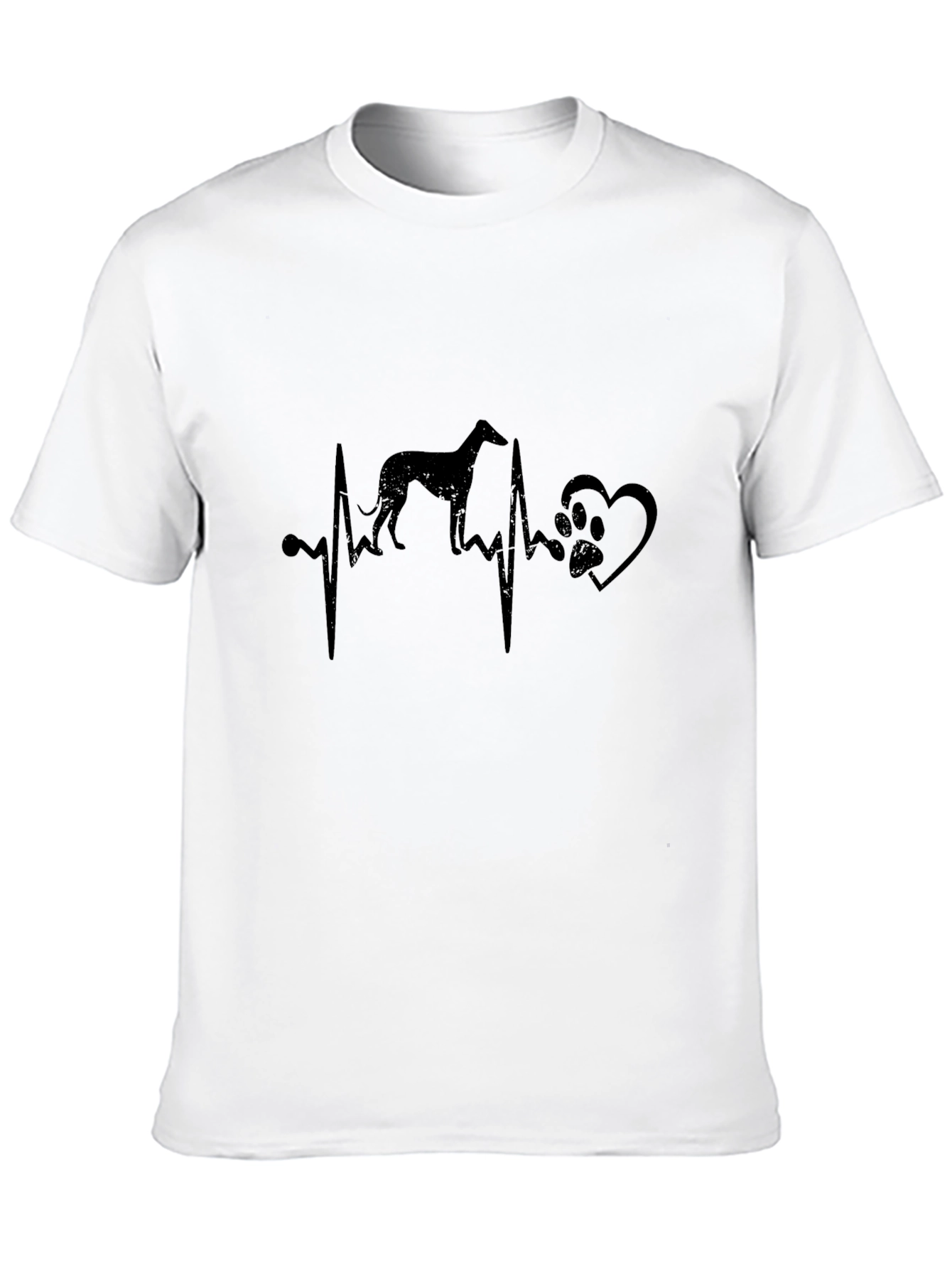 Dog Breed Heartbeat T-Shirt - Black