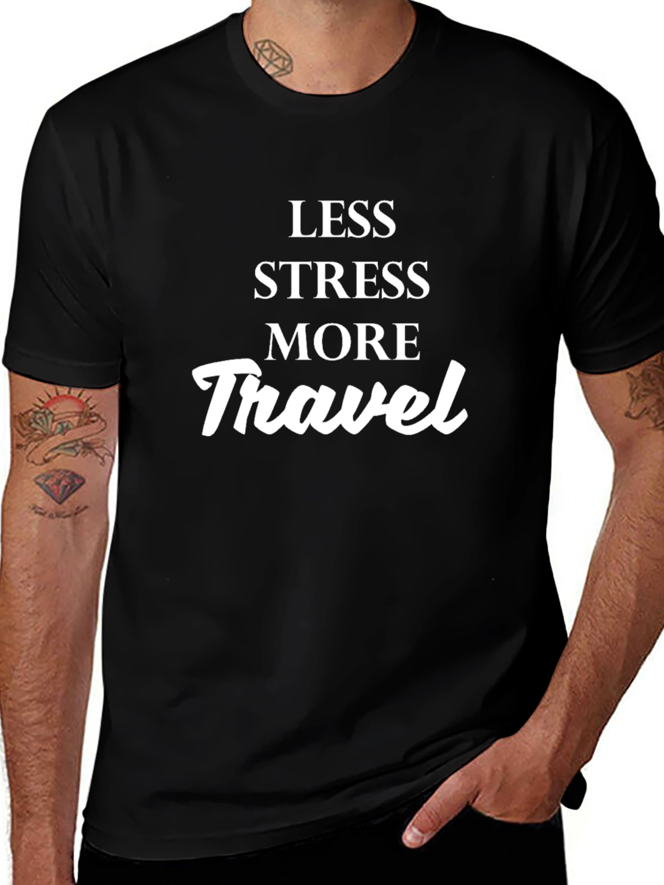 Less Stress More Travel Graphic Tee