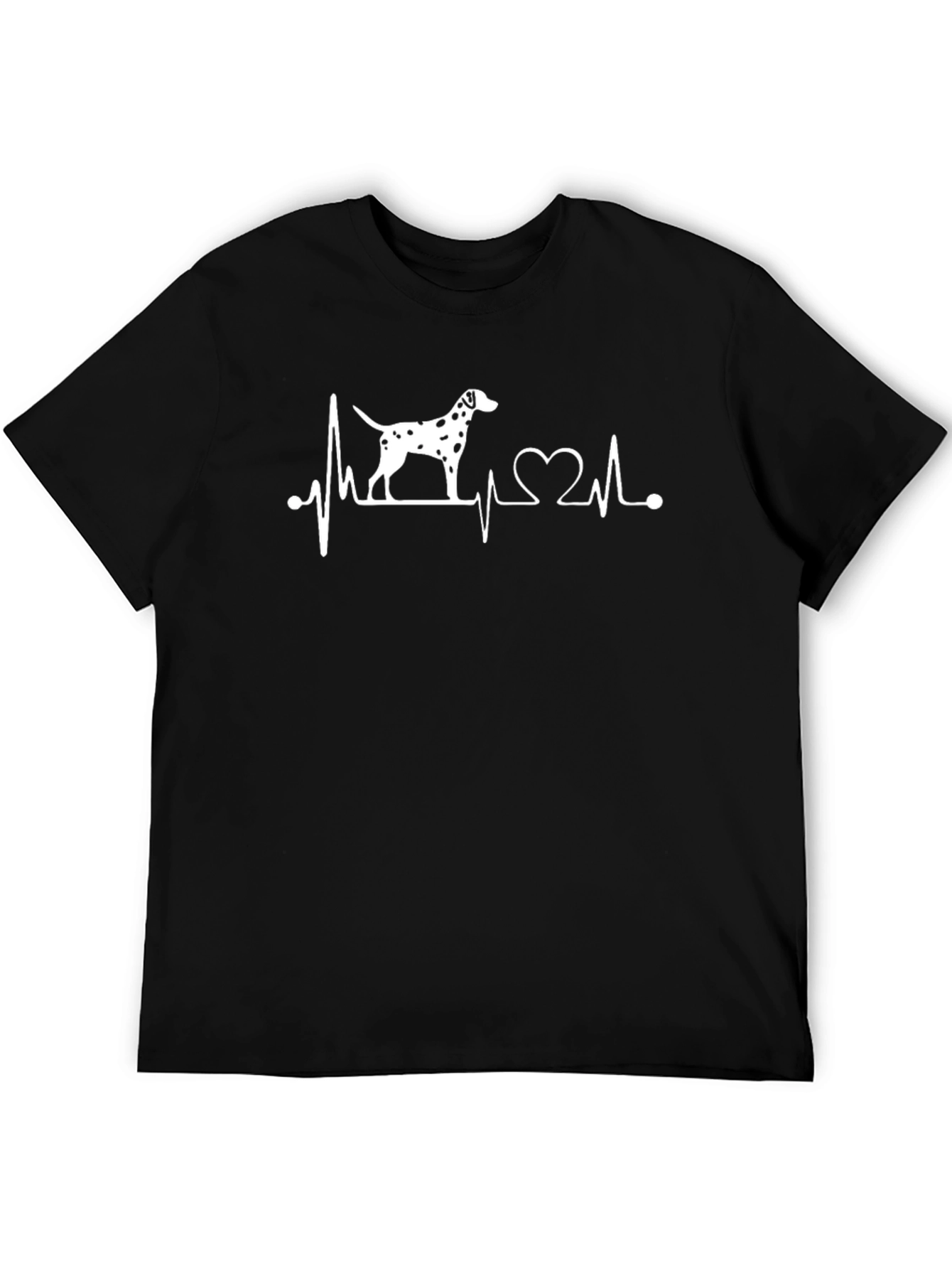 Dog Lover Heartbeat T-Shirt - Dalmatian Design