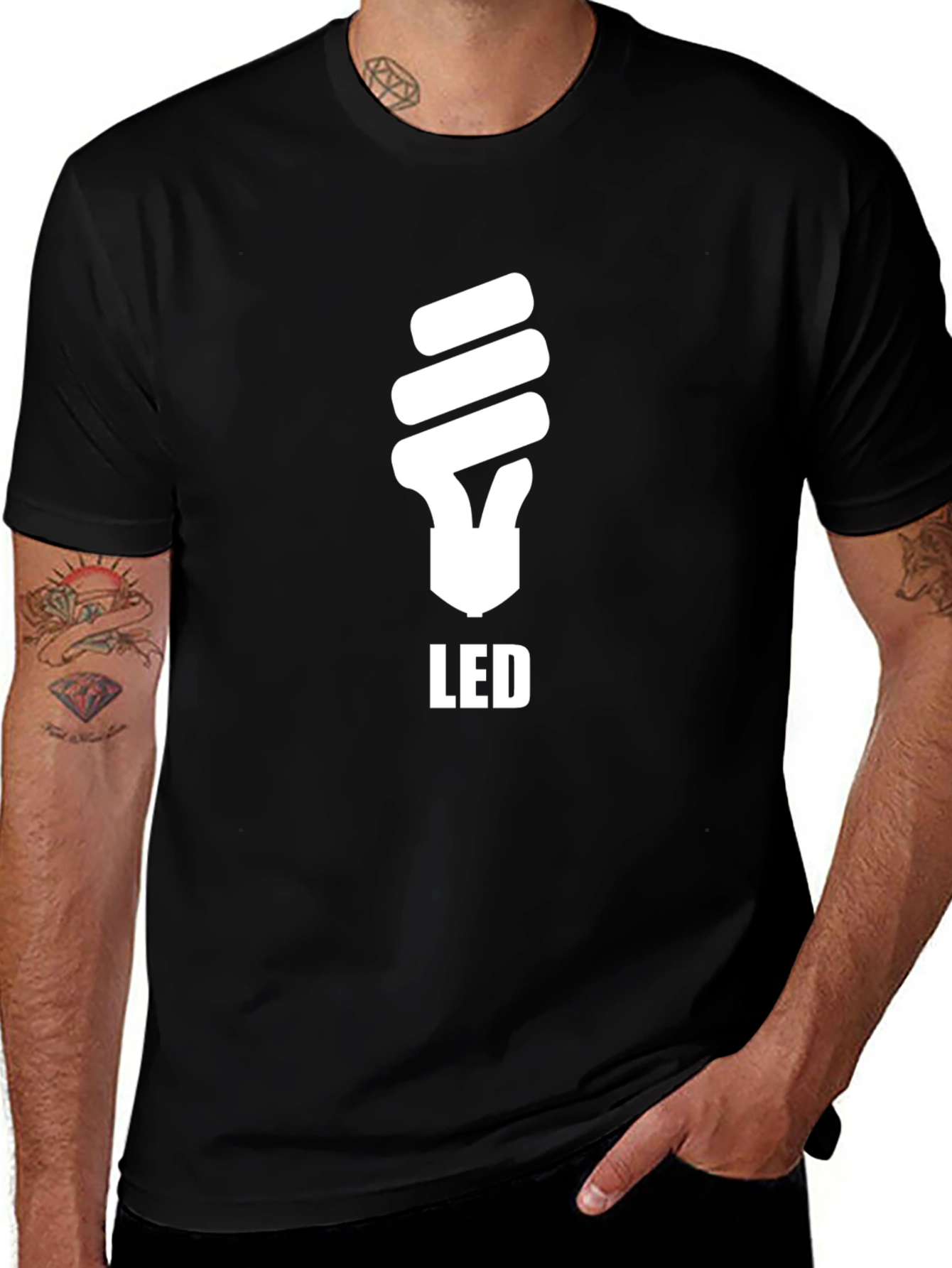 LED Light Bulb T-Shirt - Modern Graphic Tee