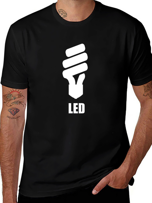 LED Light Bulb T-Shirt - Modern Graphic Tee