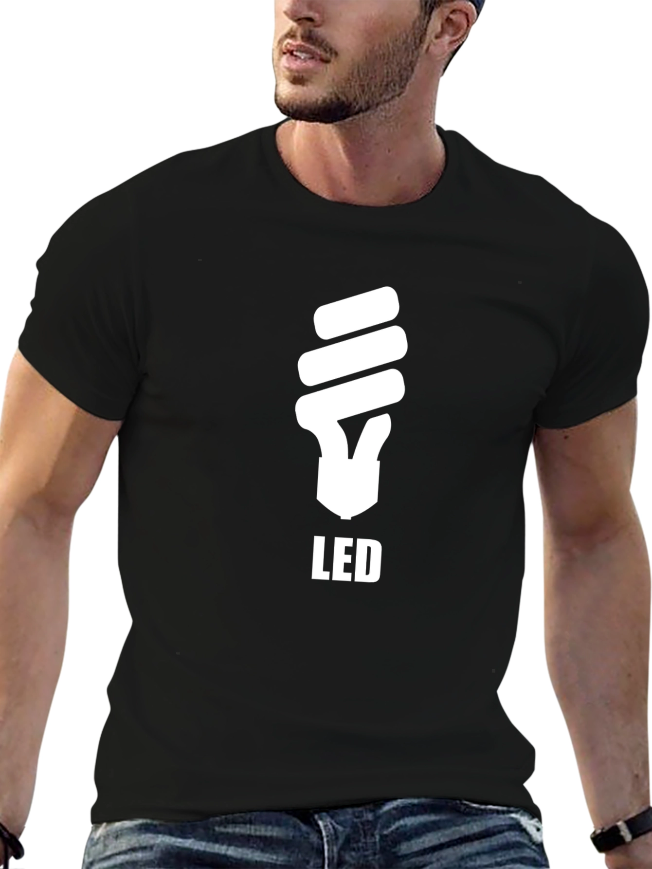 LED Light Bulb T-Shirt - Modern Graphic Tee