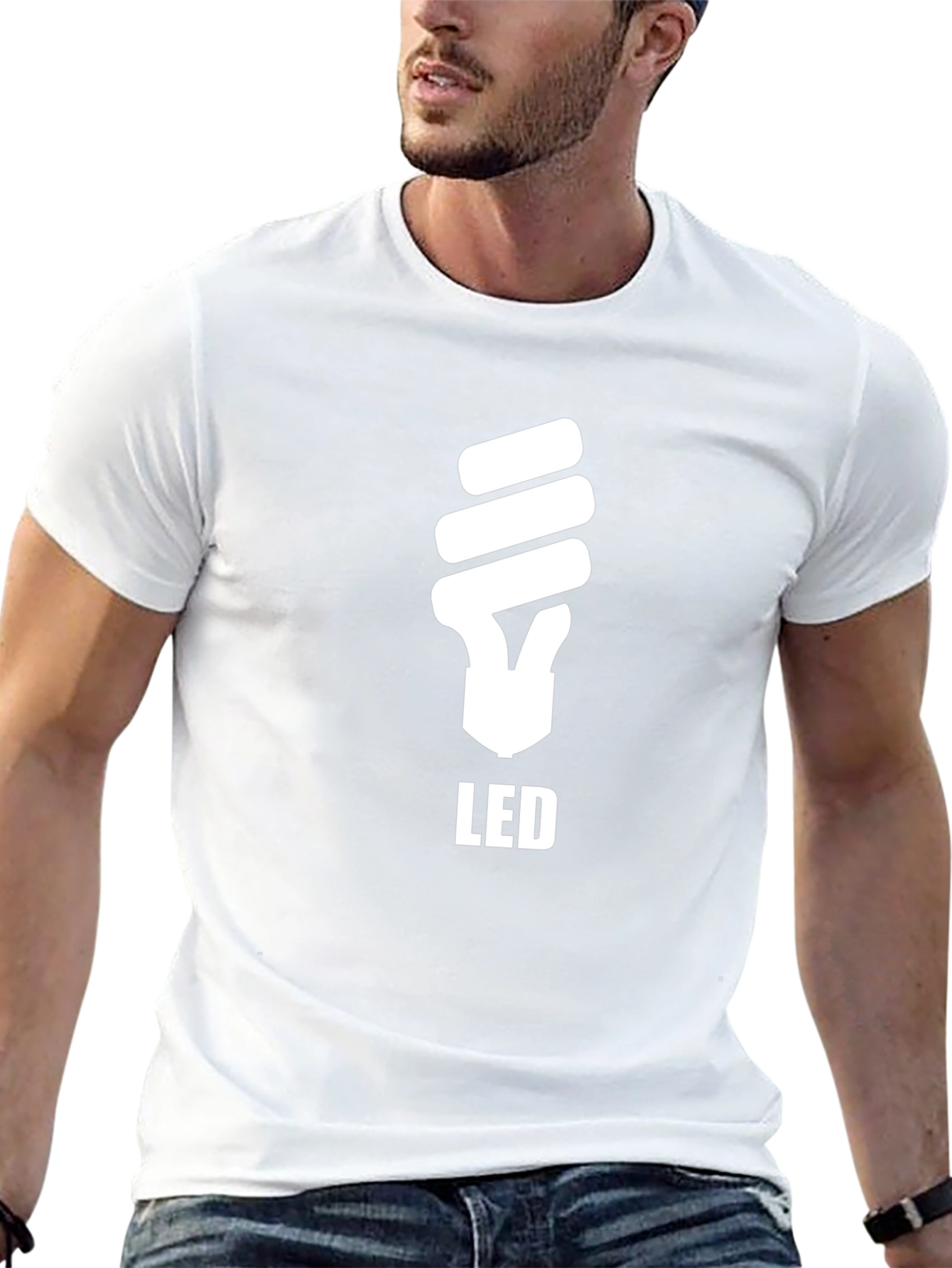 LED Light Bulb T-Shirt - Modern Graphic Tee