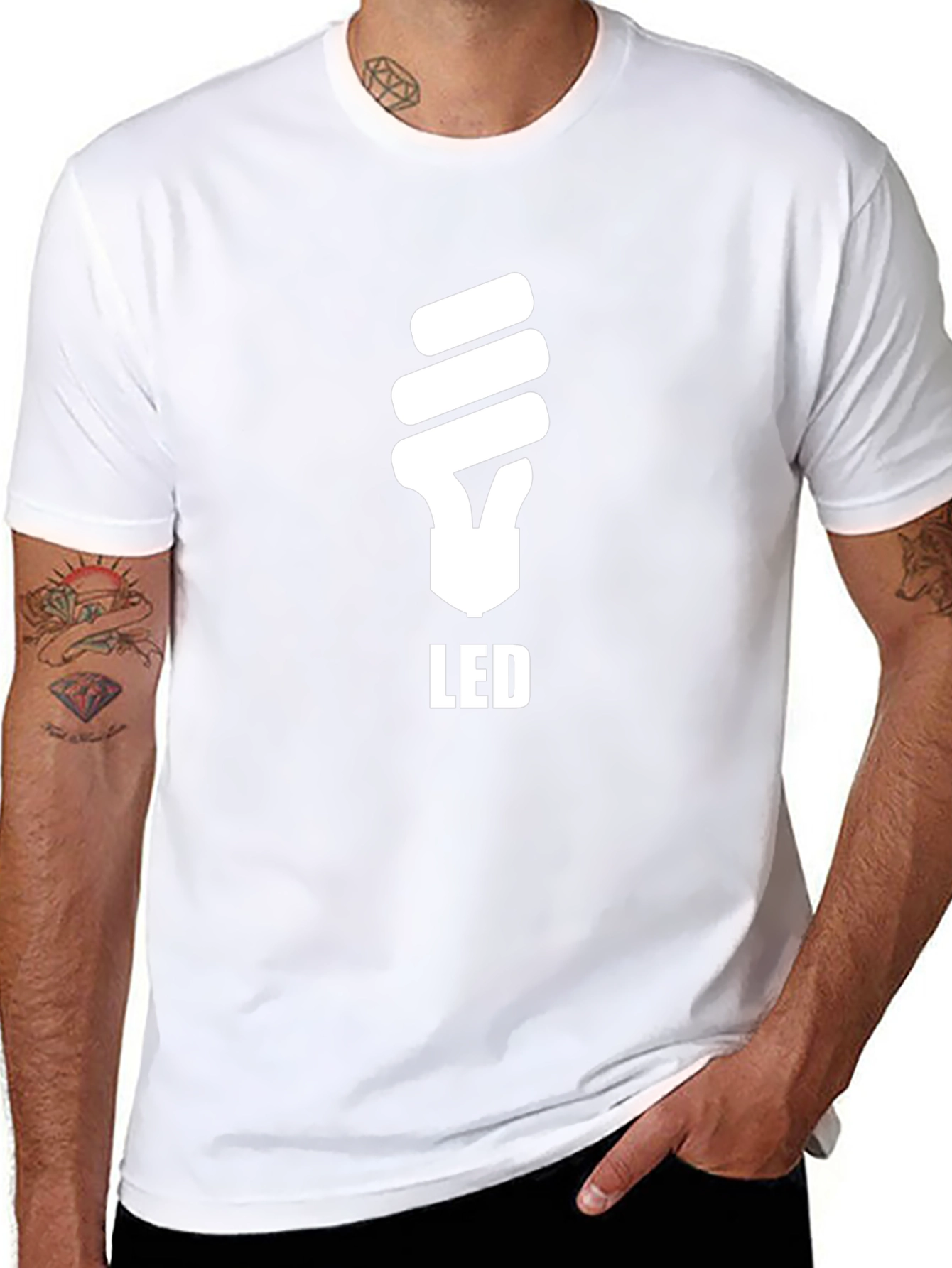 LED Light Bulb T-Shirt - Modern Graphic Tee