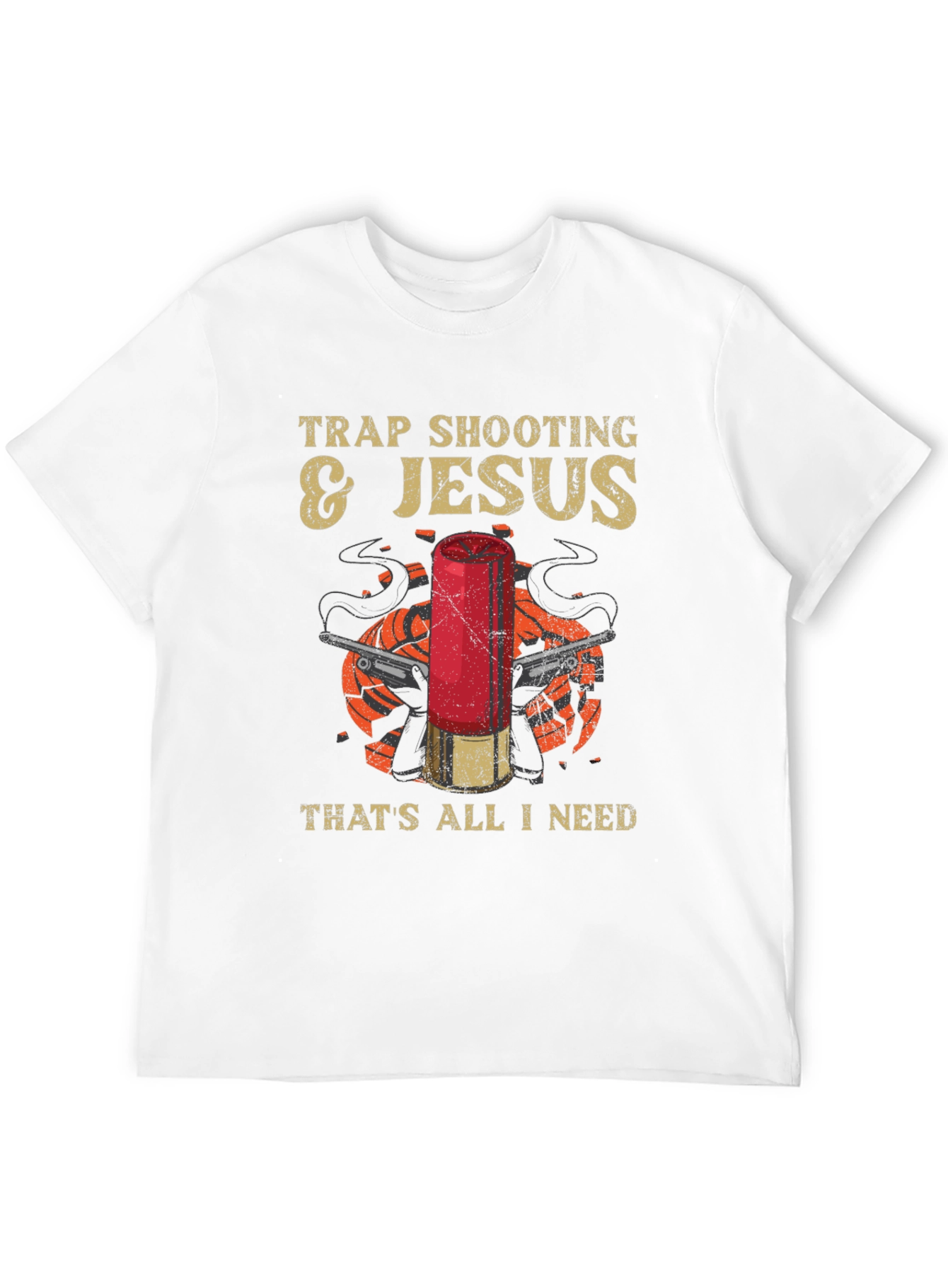 Trap Shooting & Jesus Graphic T-Shirt