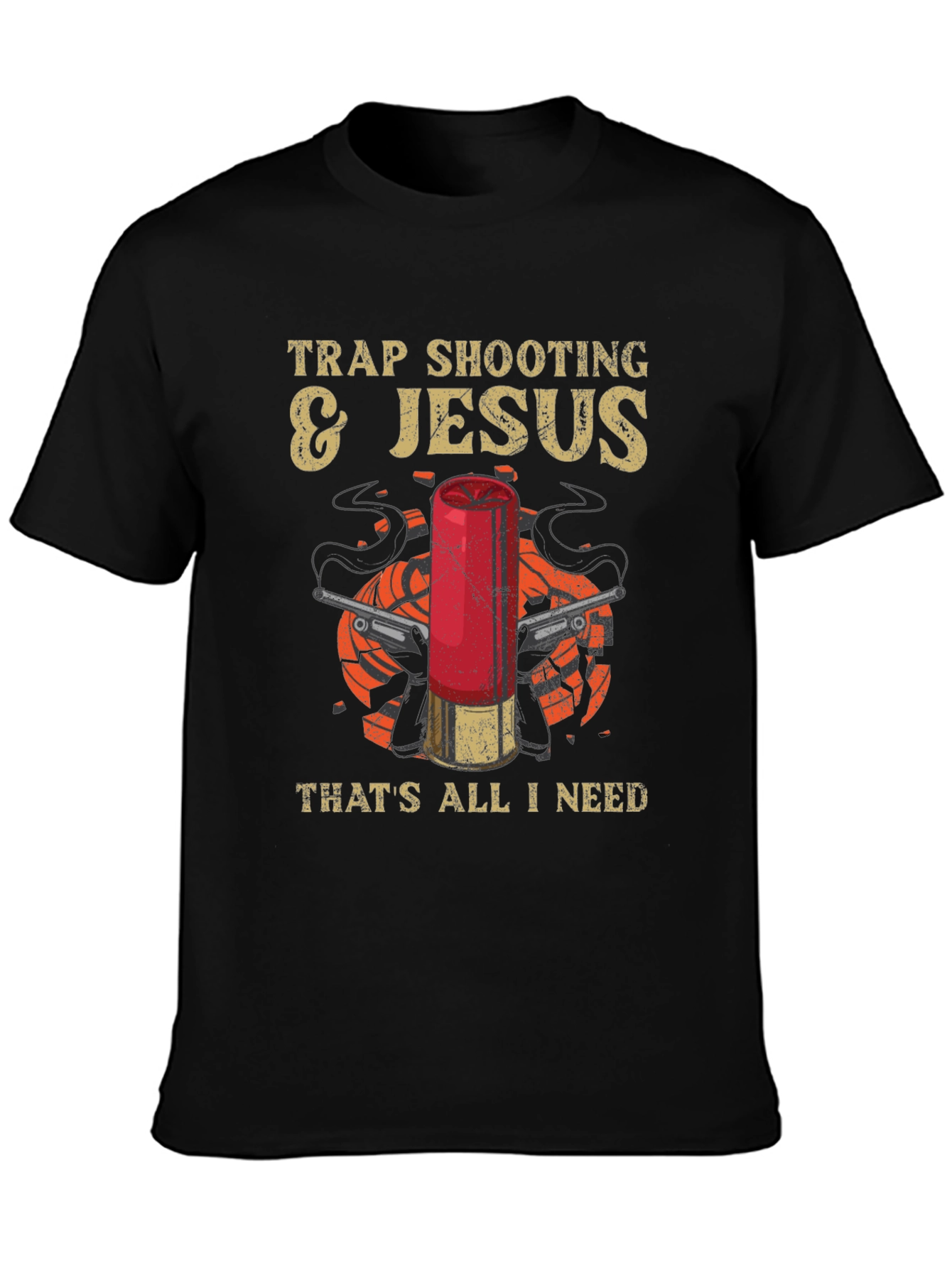 Trap Shooting & Jesus Graphic T-Shirt