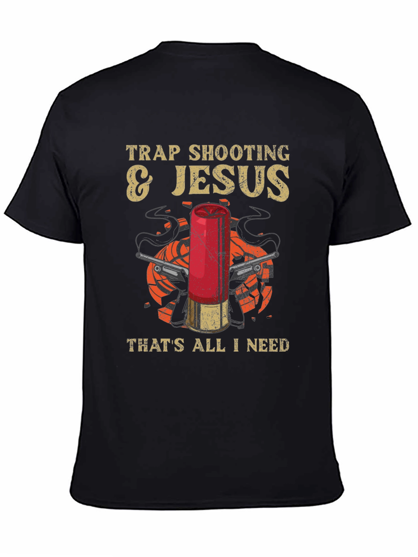 Trap Shooting & Jesus Graphic T-Shirt