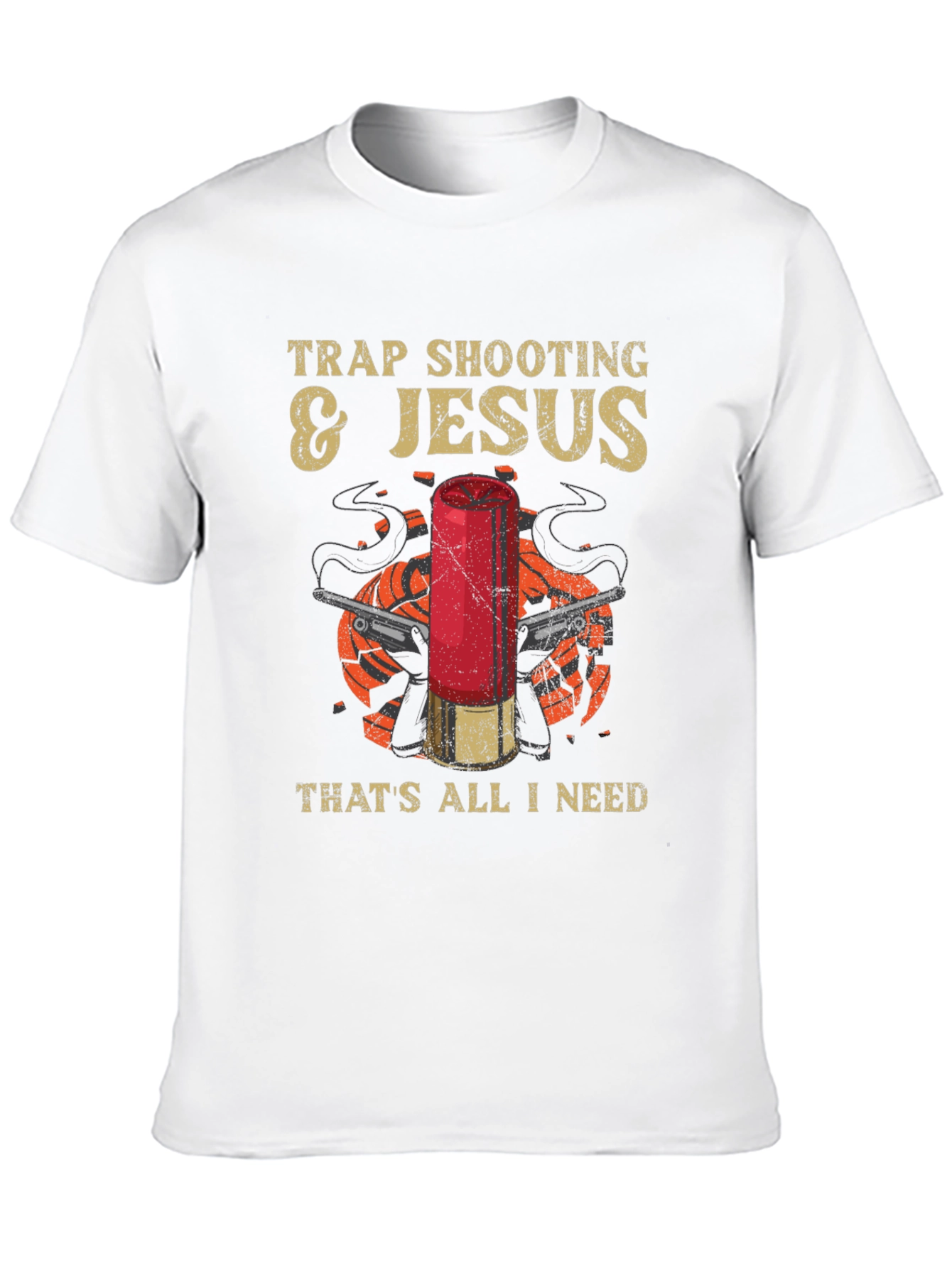 Trap Shooting & Jesus Graphic T-Shirt
